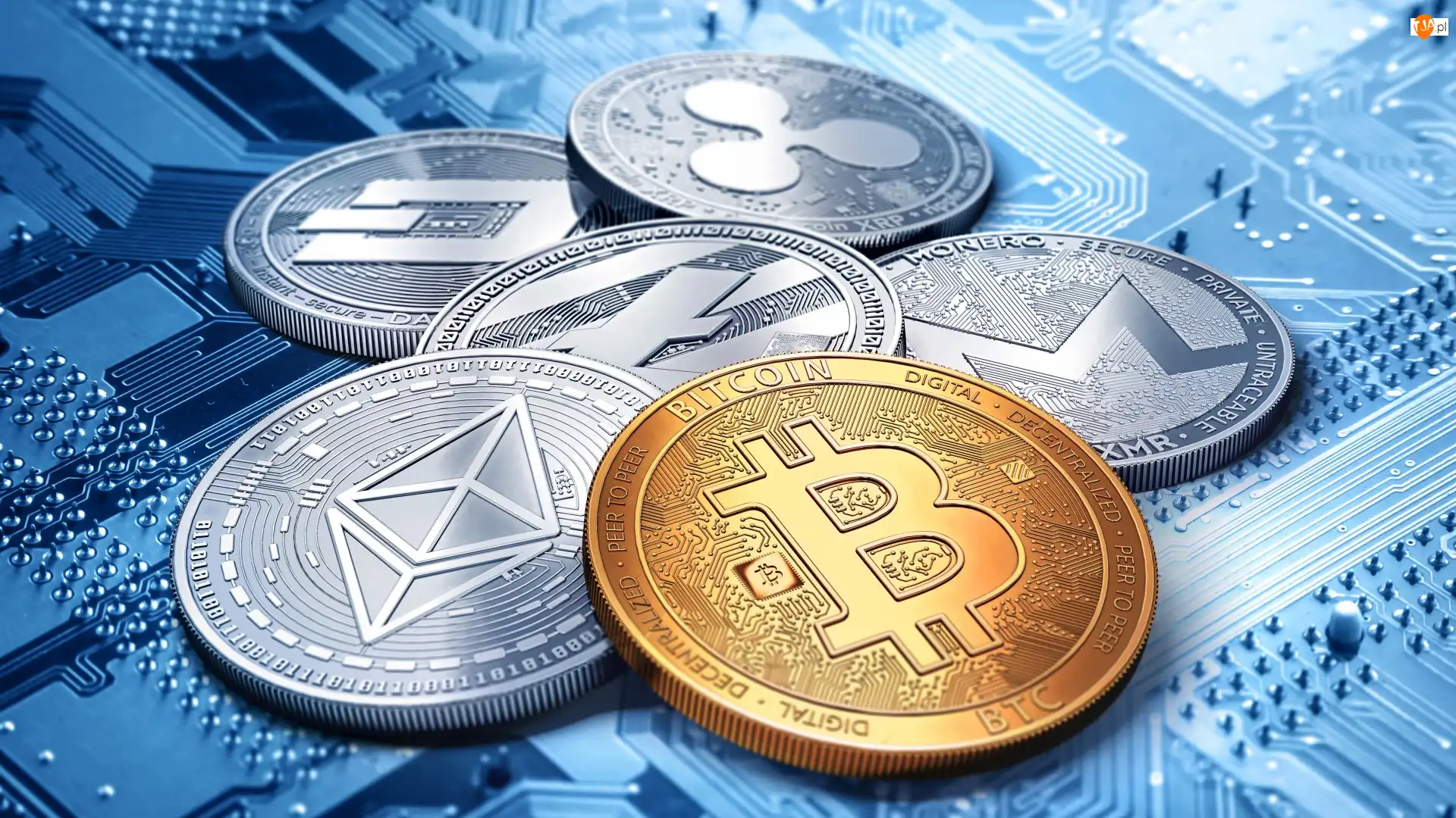 Pieniądze, Bitcoin, Kryptowaluta, Monety