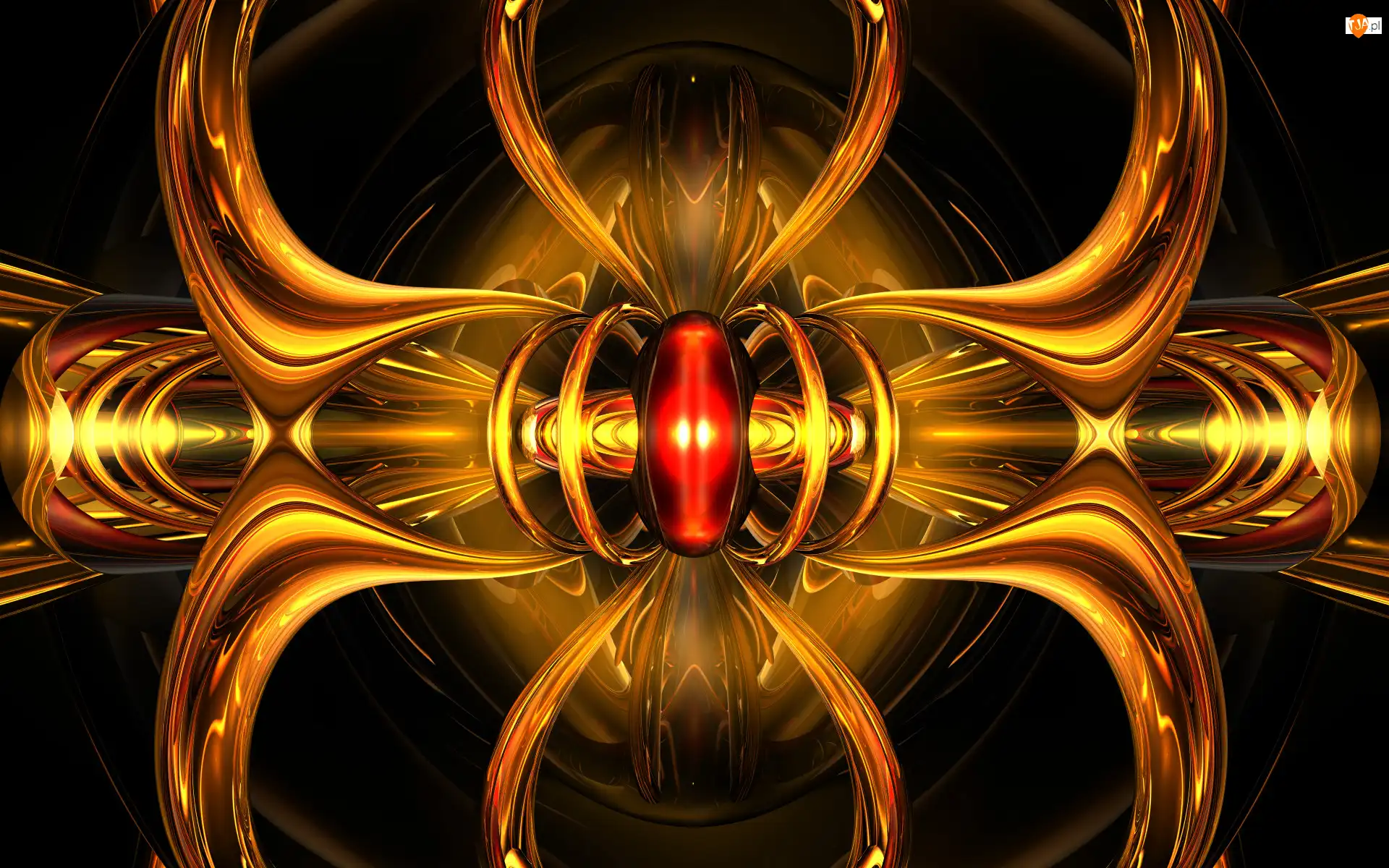 Abstrakcja, Grafika 3D, Złota