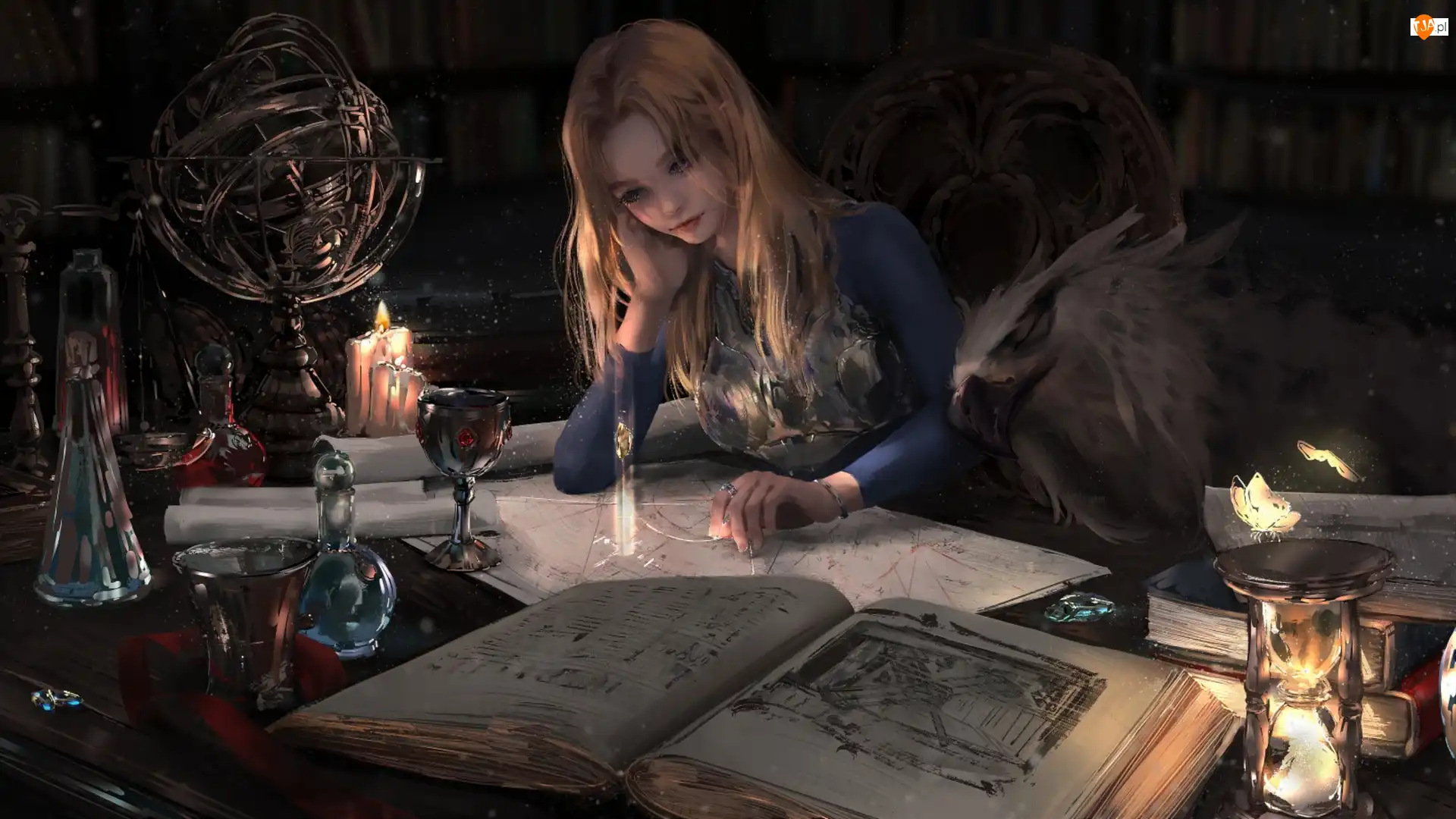 Luxanna, League of Legends, Magia, Książki, Pani Jasności, Ptak