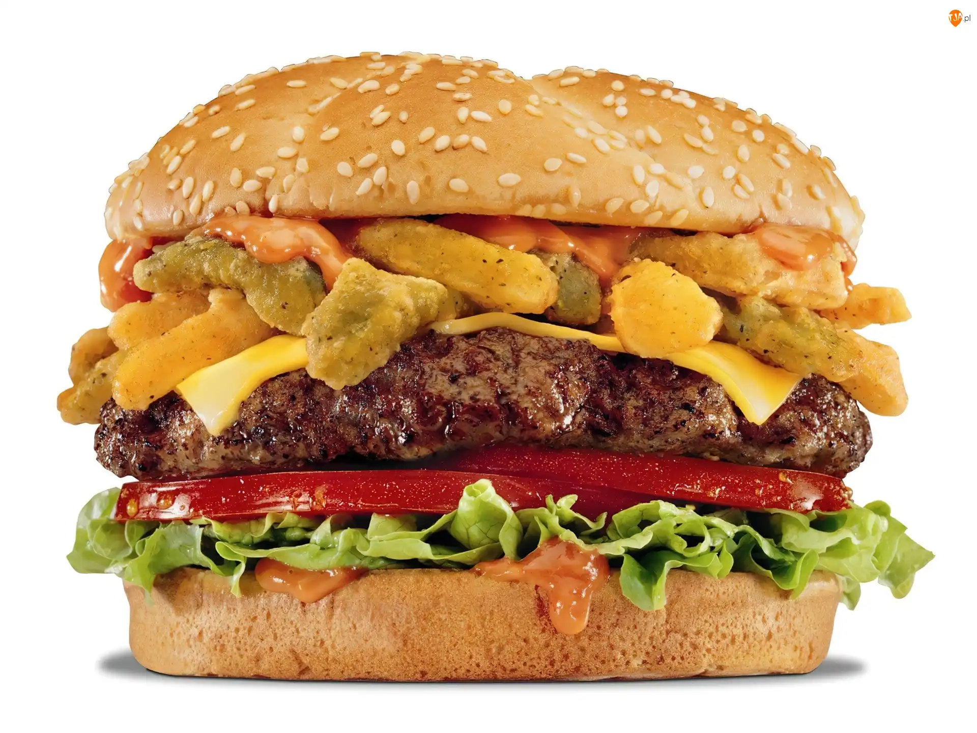 Sałata, Chickenburger, Mięso