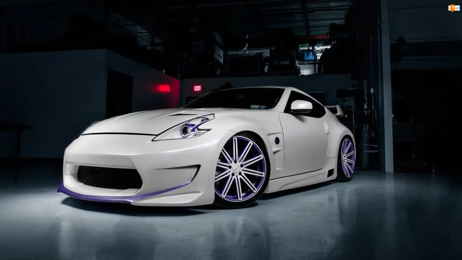 370Z, Biały, Samochód, Nissan