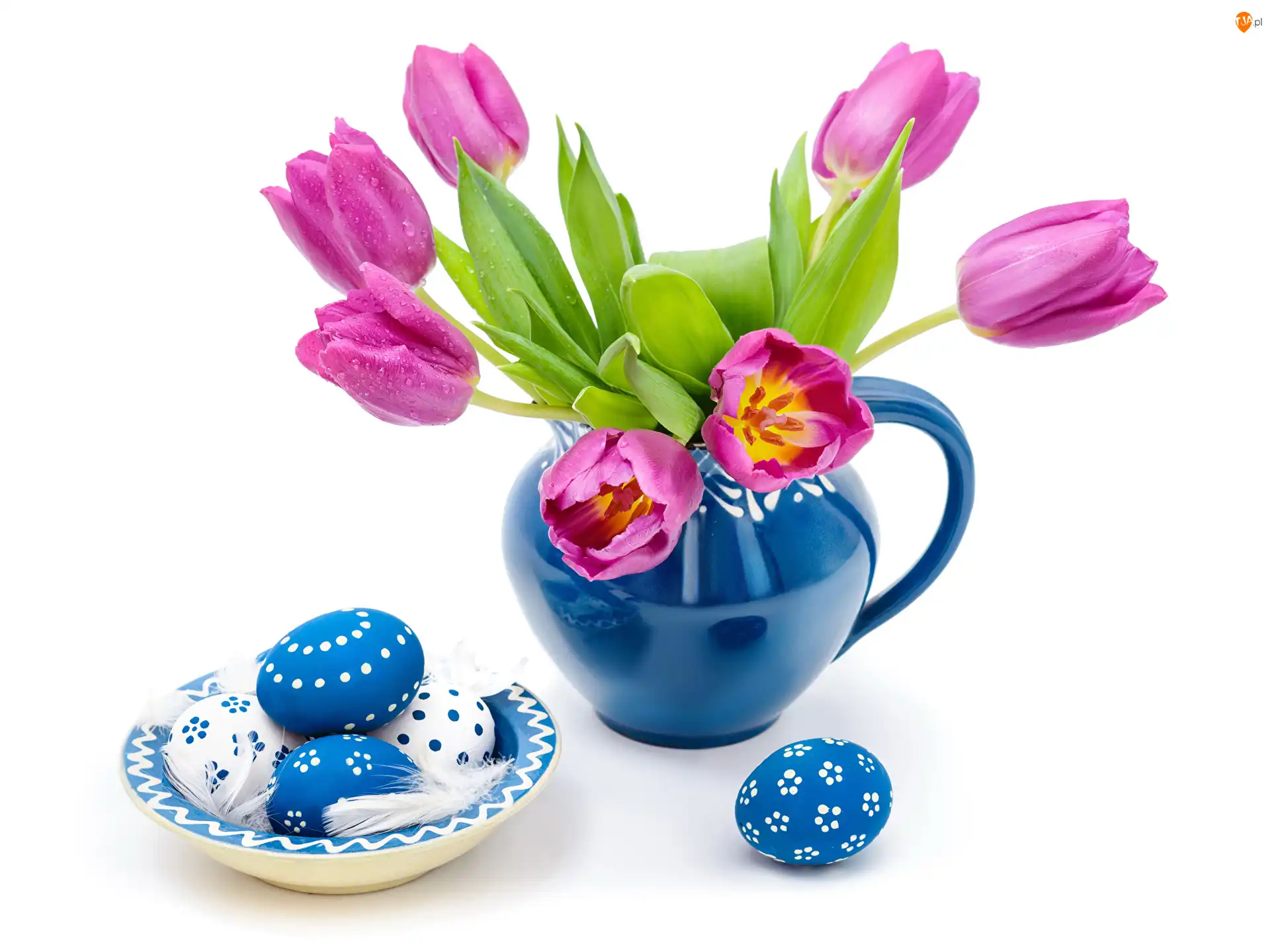 Tulipany, Wielkanoc, Pisanki