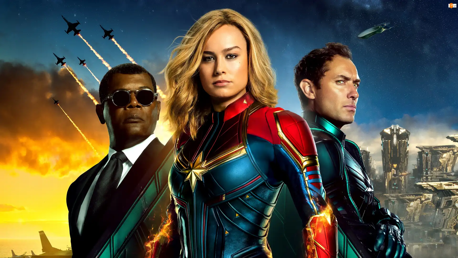 Aktorzy, Film, Aktorka, Samuel L. Jackson, Kapitan Marvel, Brie Larson, Jude Law, Captain Marvel