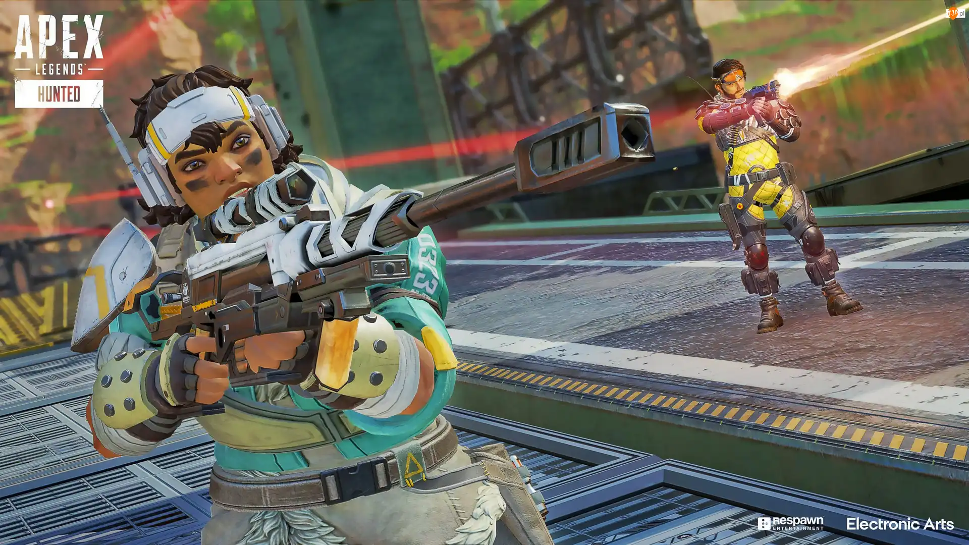 Walka, Postać, Mężczyzna, Słuchawki, Rampa, Vantage, Kobieta, Apex Legends Hunted, Broń