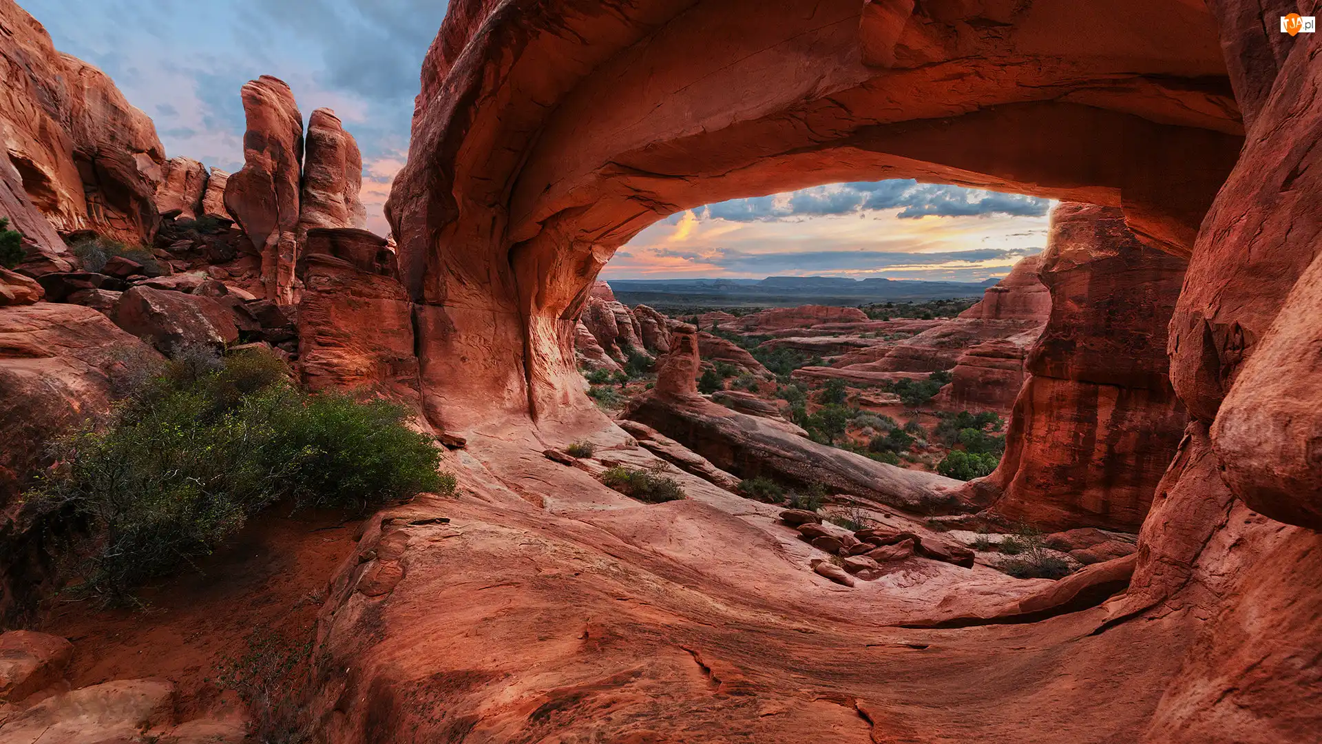 Park Narodowy Arches, Skały, Stan Utah, Stany Zjednoczone, Łuk skalny