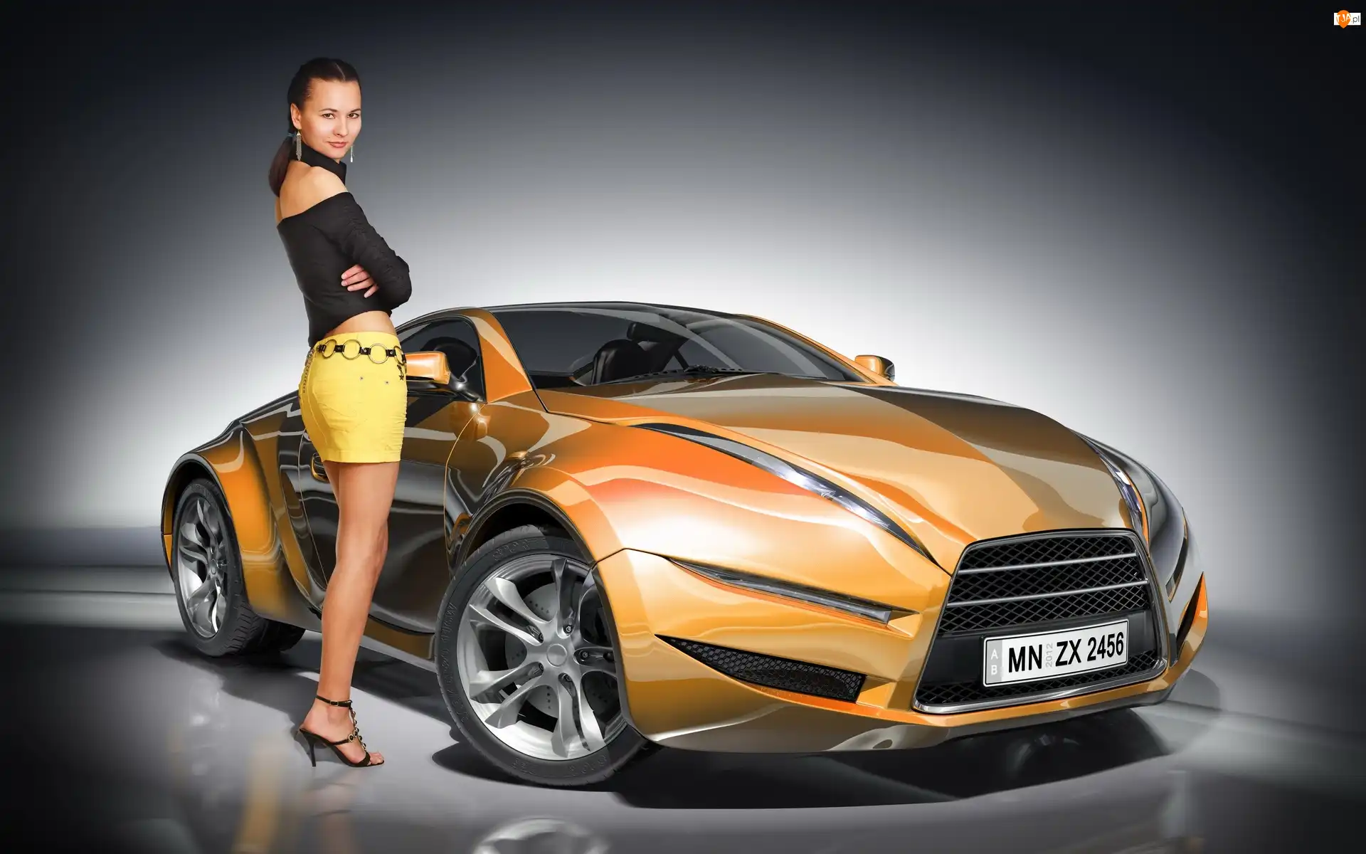 Girl, Kobieta, Prototyp car