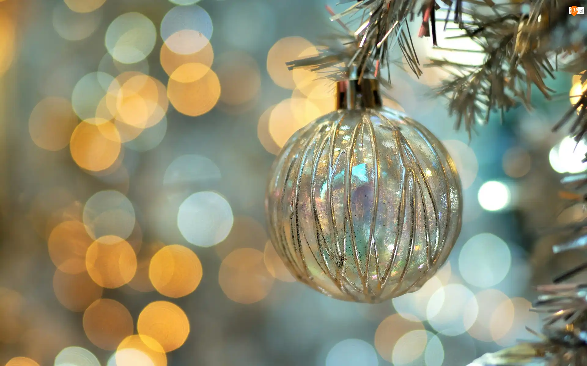 Bokeh, Przejrzysta, Szklana, Bombka