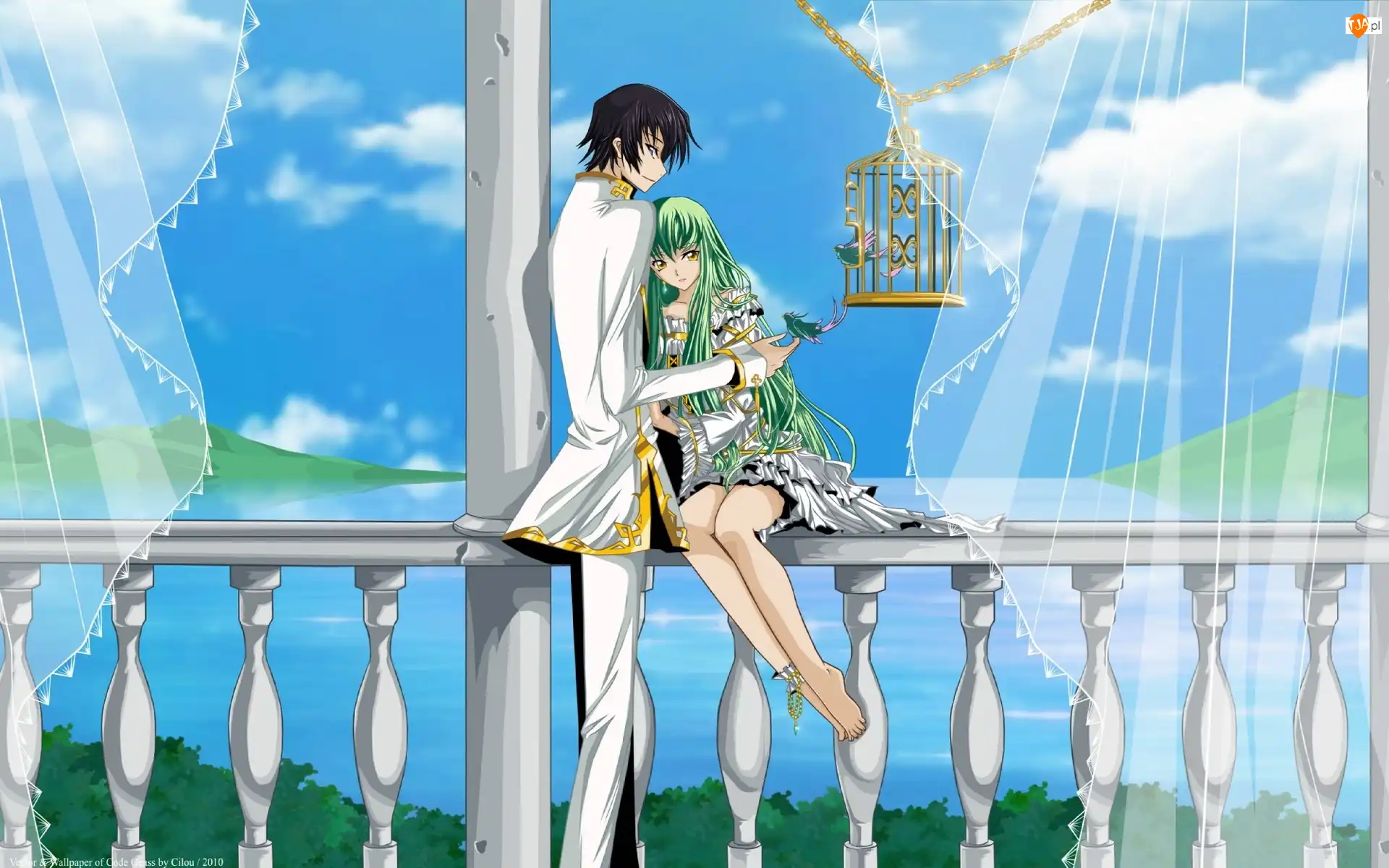 Ptaszki, Manga Anime, C.C., Miłość, Code Geass, Klatka, Zakochani, Lelouch Lamperouge