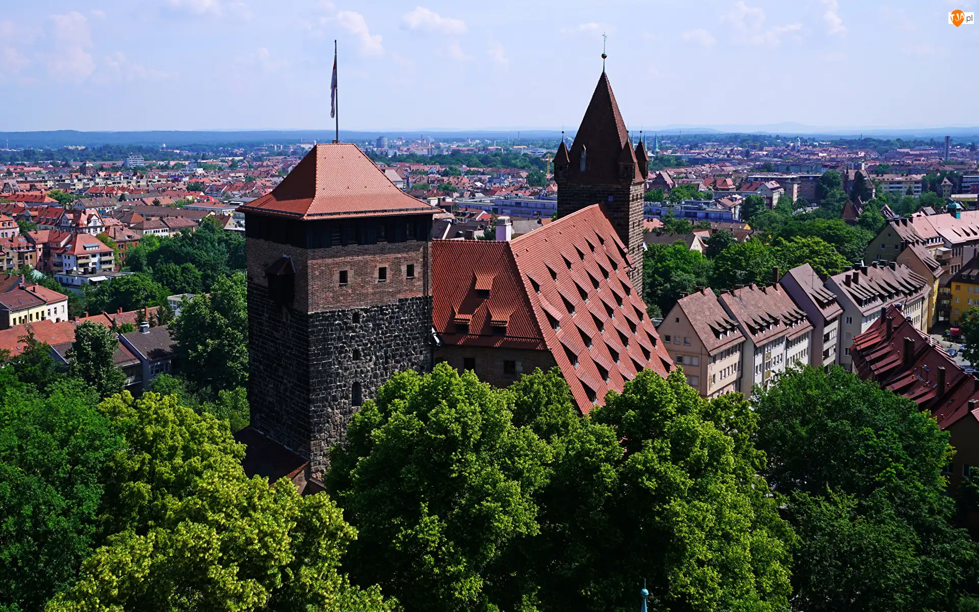 Domy, Wieża, Norymberga, Niemcy, Twierdza