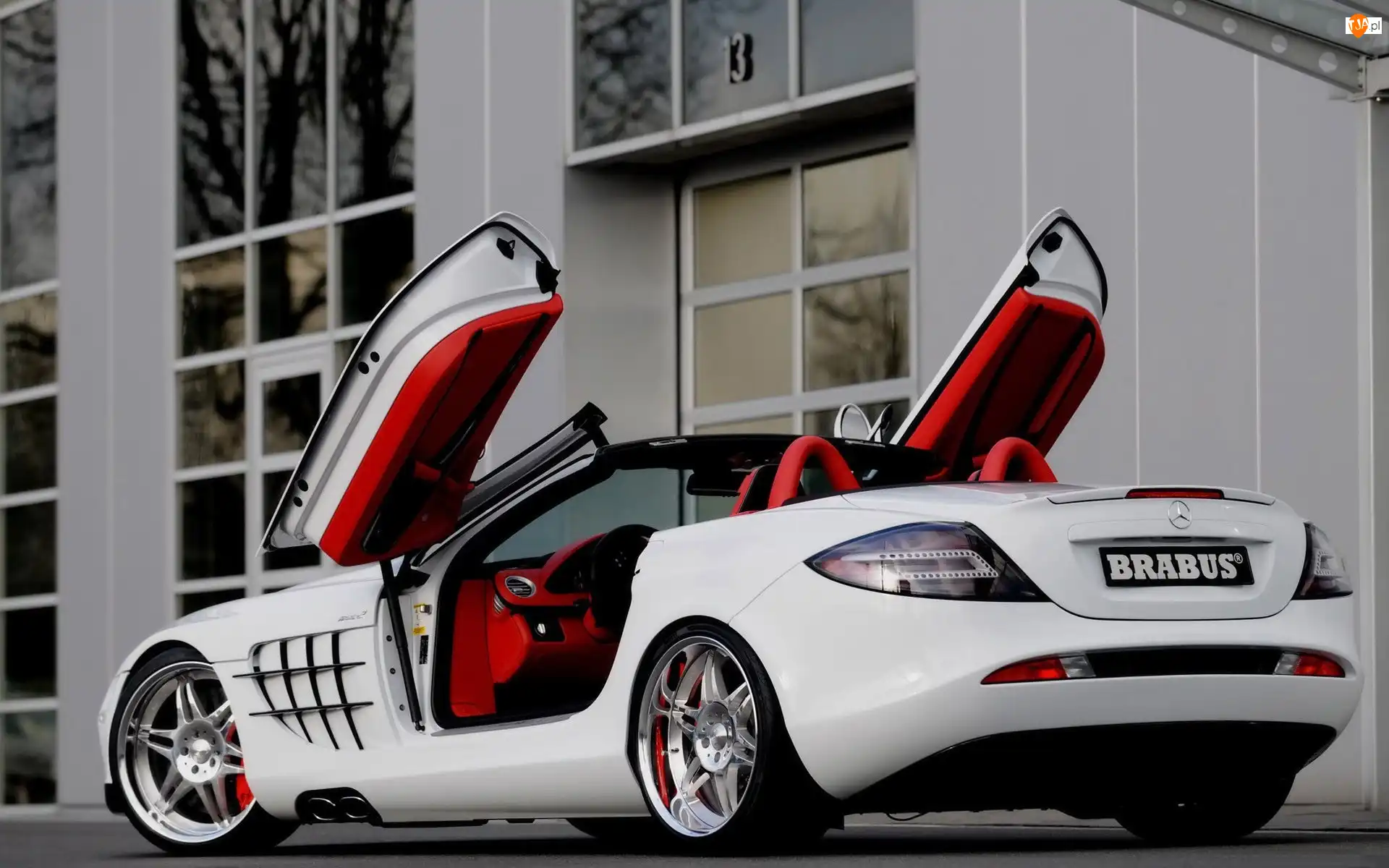 Drzwi, Biały, Mercedes SLR, Podniesione