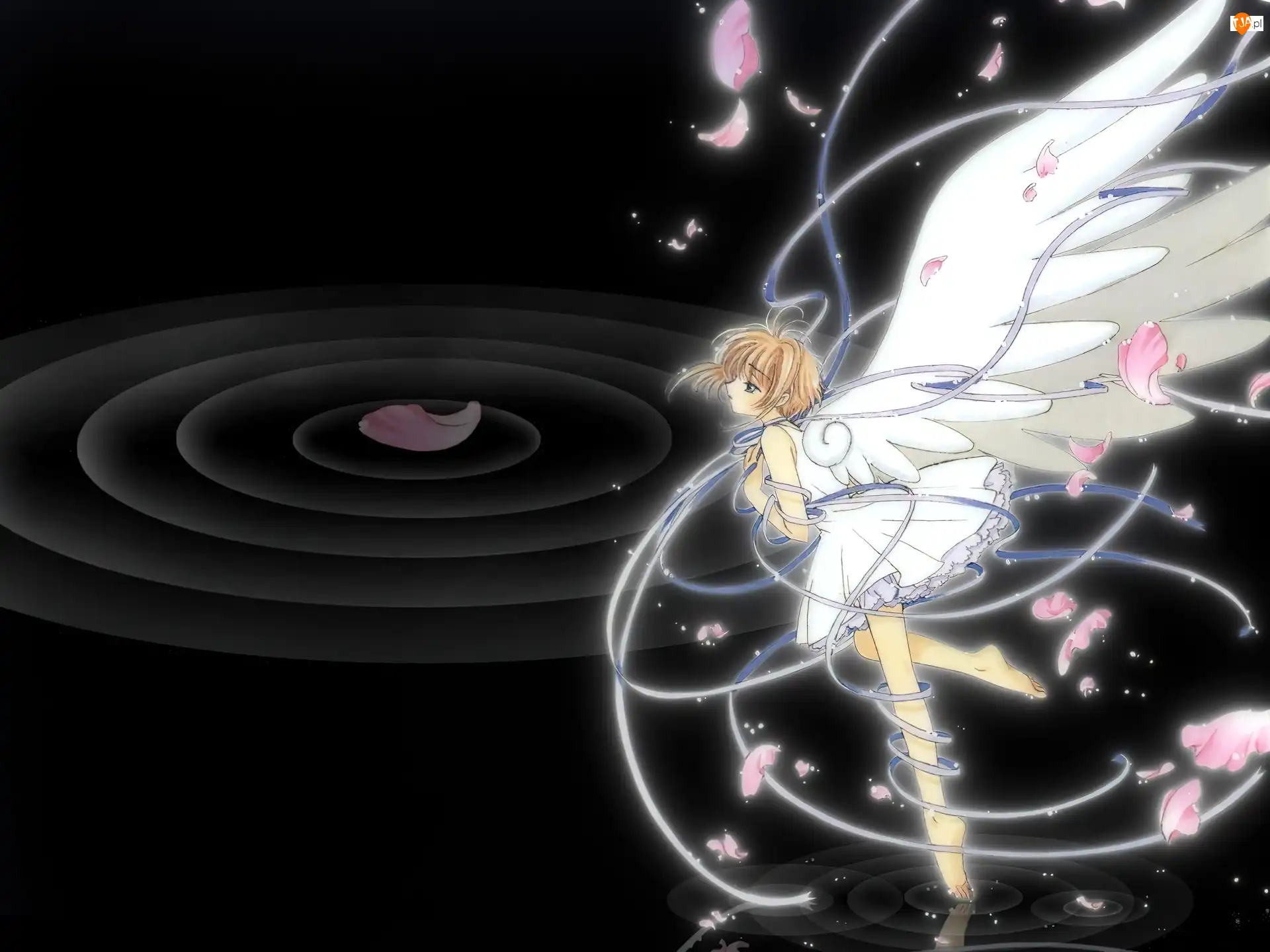 płatki, Cardcaptor Sakura, kobieta, kosmos