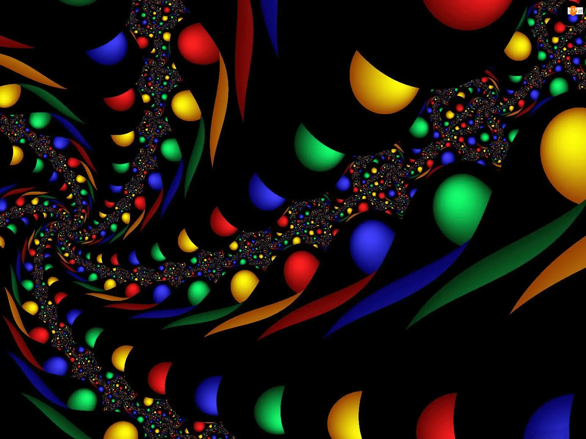 Grafika 3D, Kolorowe, Kule, Abstrakcja