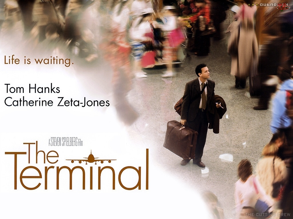 napisy, bagaż, Tom Hanks, The Terminal, ludzie