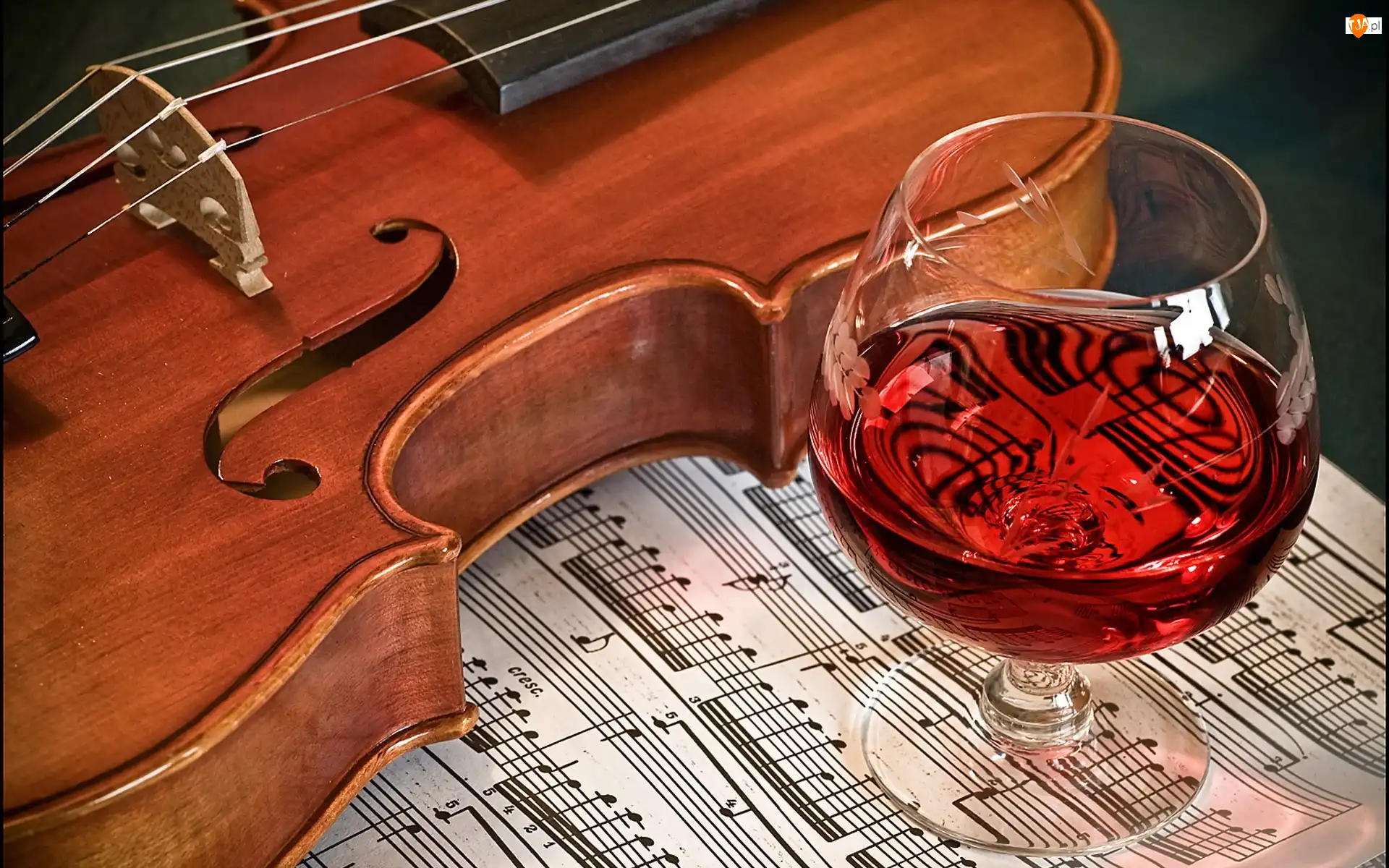 Kieliszek Wina, Instrument, Skrzypce, Nuty
