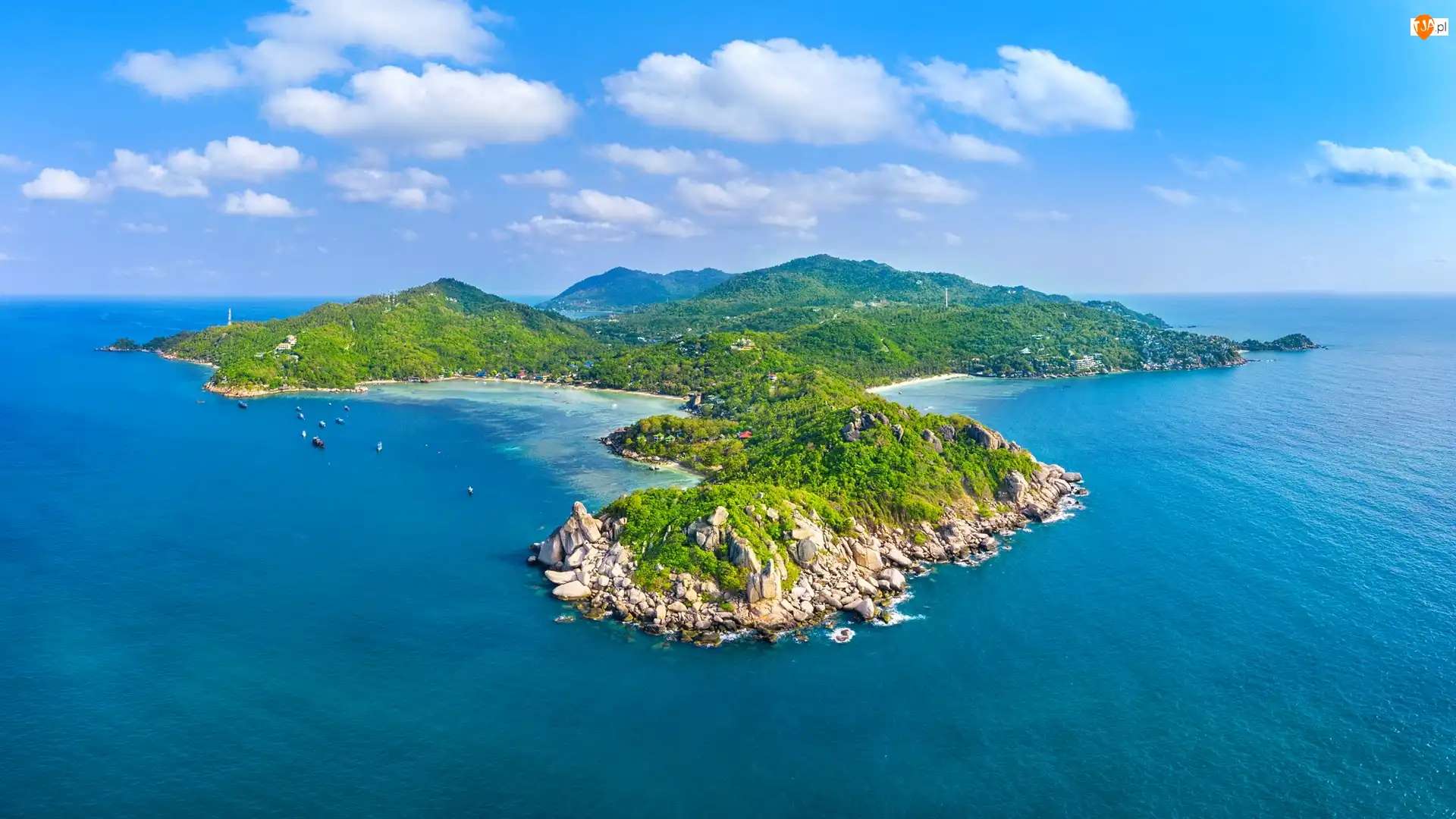 Wyspa Ko Tao, Tajlandia, Zadrzewiona, Morze, Prowincja Surat Thani