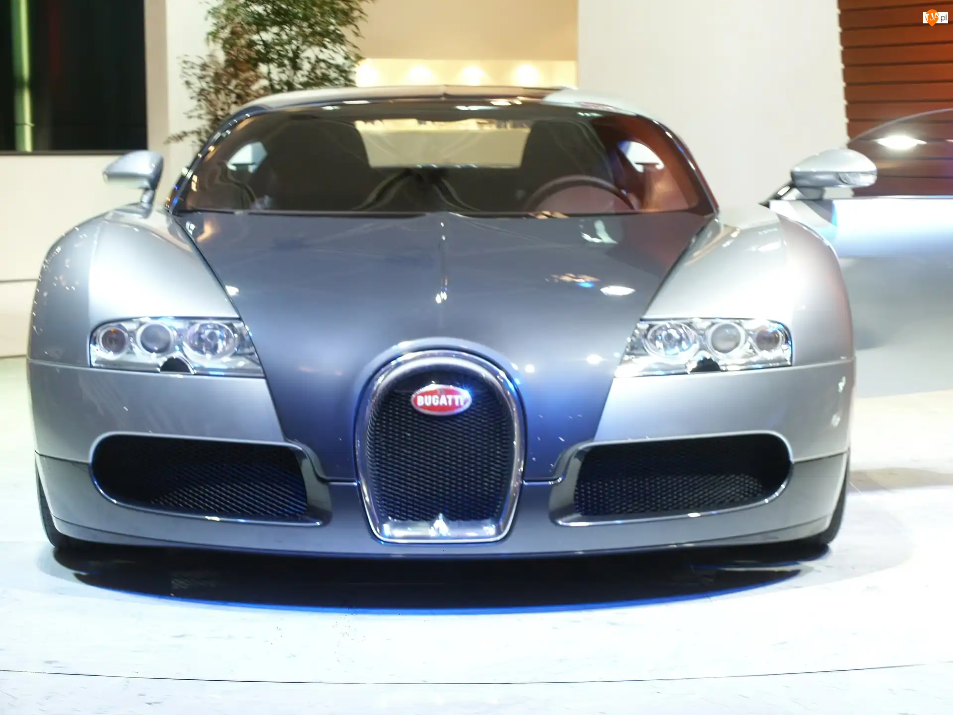 Silver, Bugatti Veyron, Światła, Przód