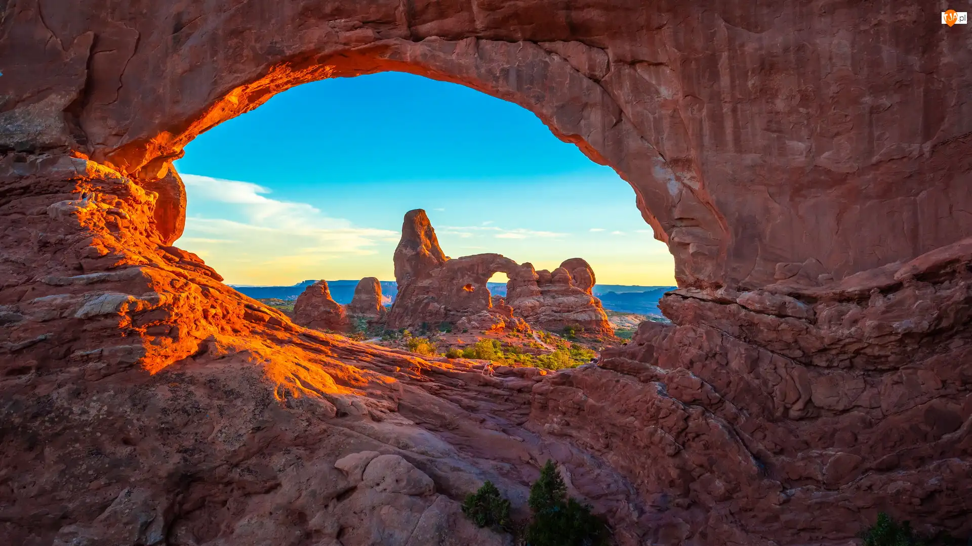 Formacje skalne, Stany Zjednoczone, Park Narodowy Arches, Skały, Stan Utah