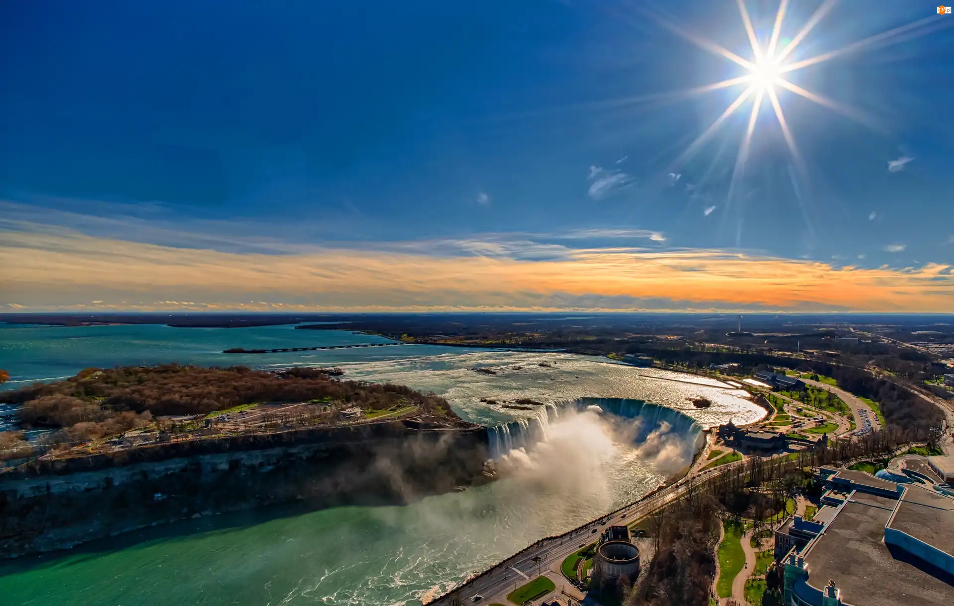 Ptaka, Słońca, Z Lotu, Niagara, Promienie