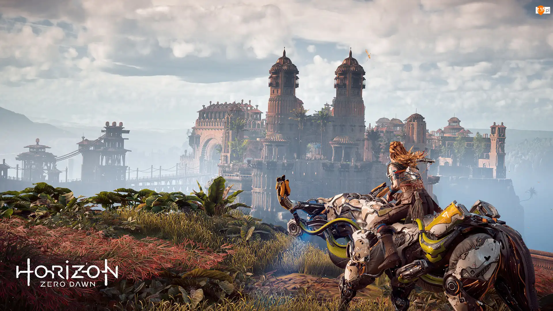 Horizon Zero Dawn, Gra, Aloy, Budowle, Postać, Maszyna
