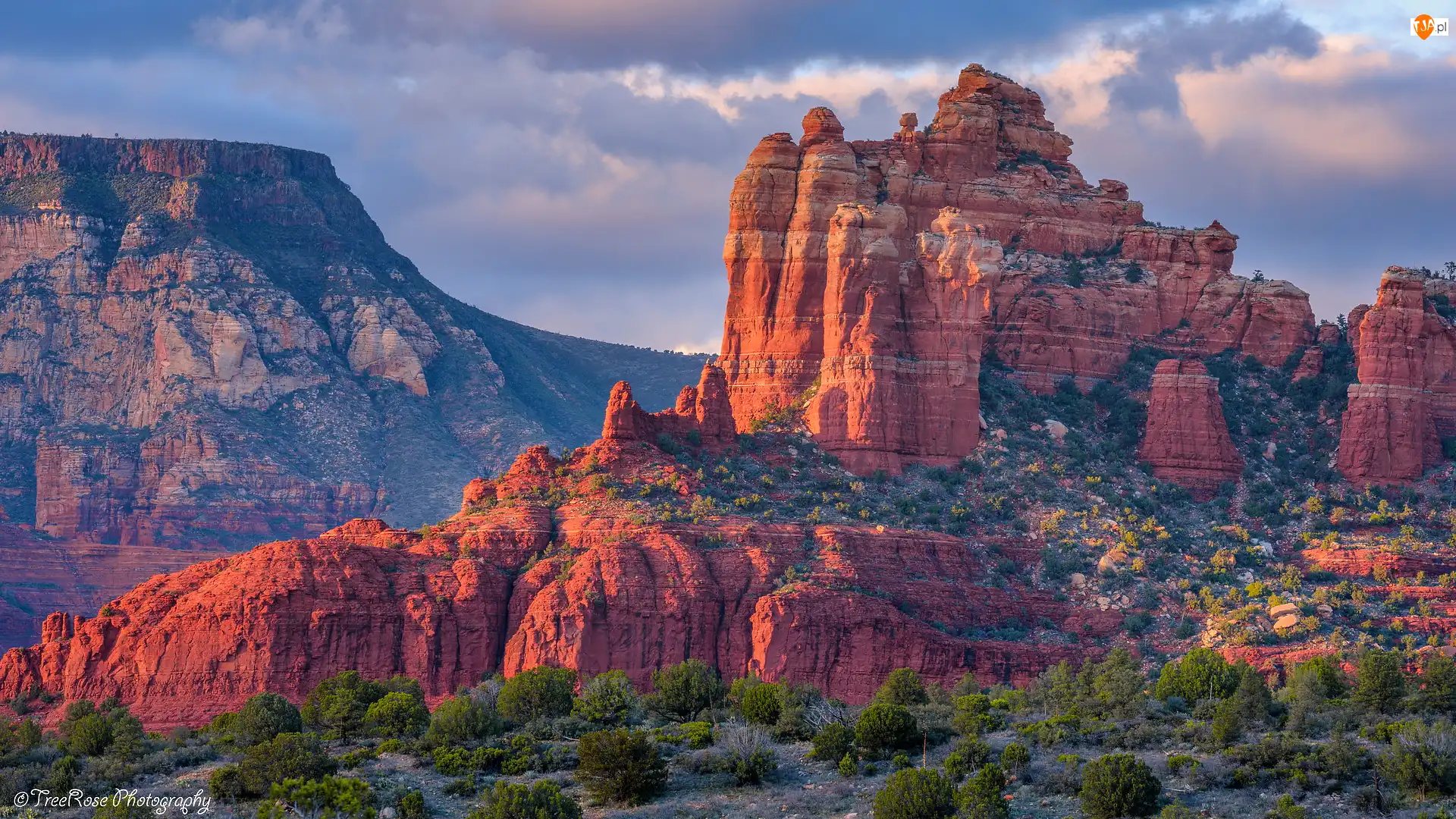 Sedona, Stany Zjednoczone, Skały, Czerwone, Arizona