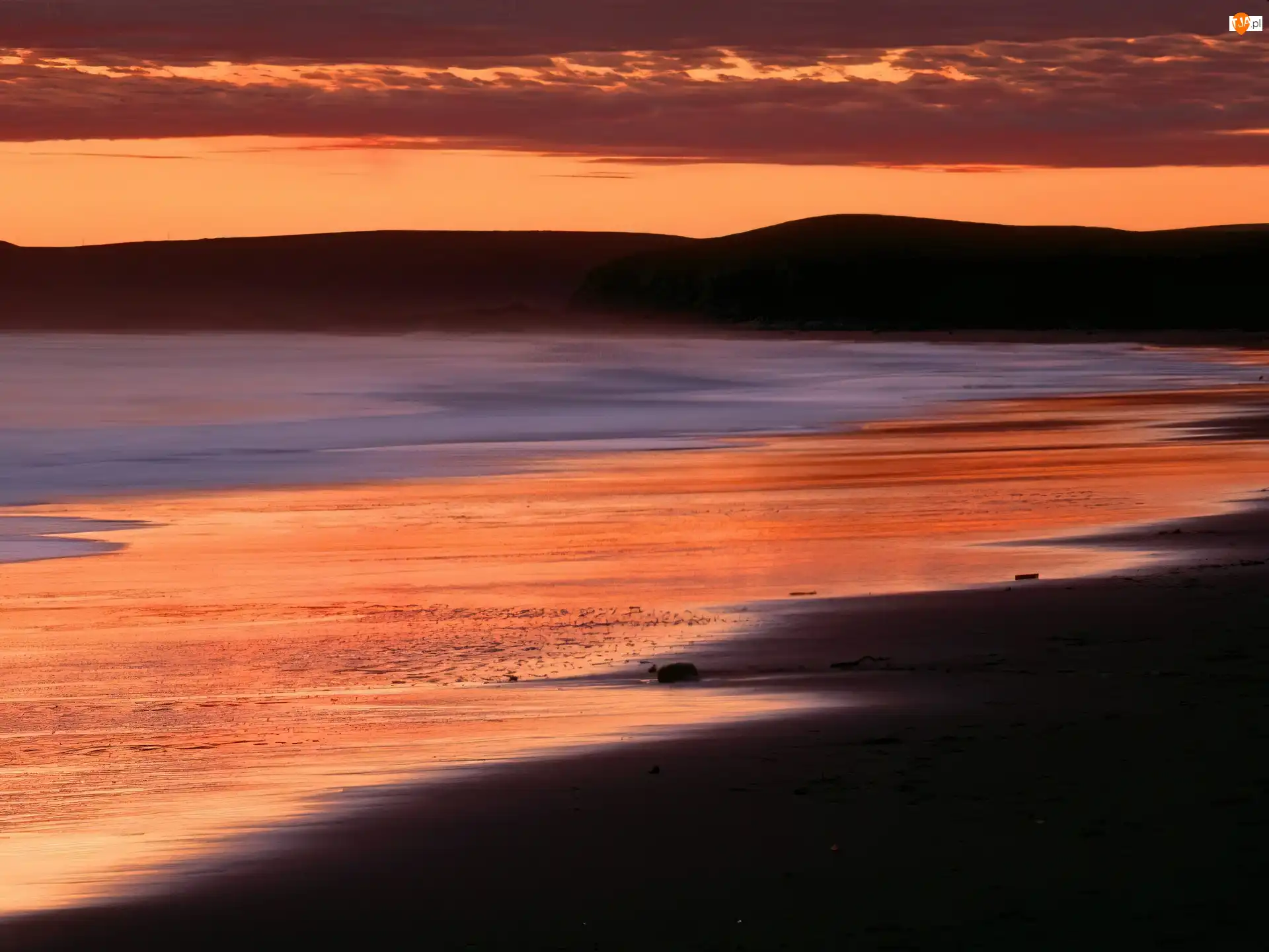 Słońca, Plaża, Morska, Zachód