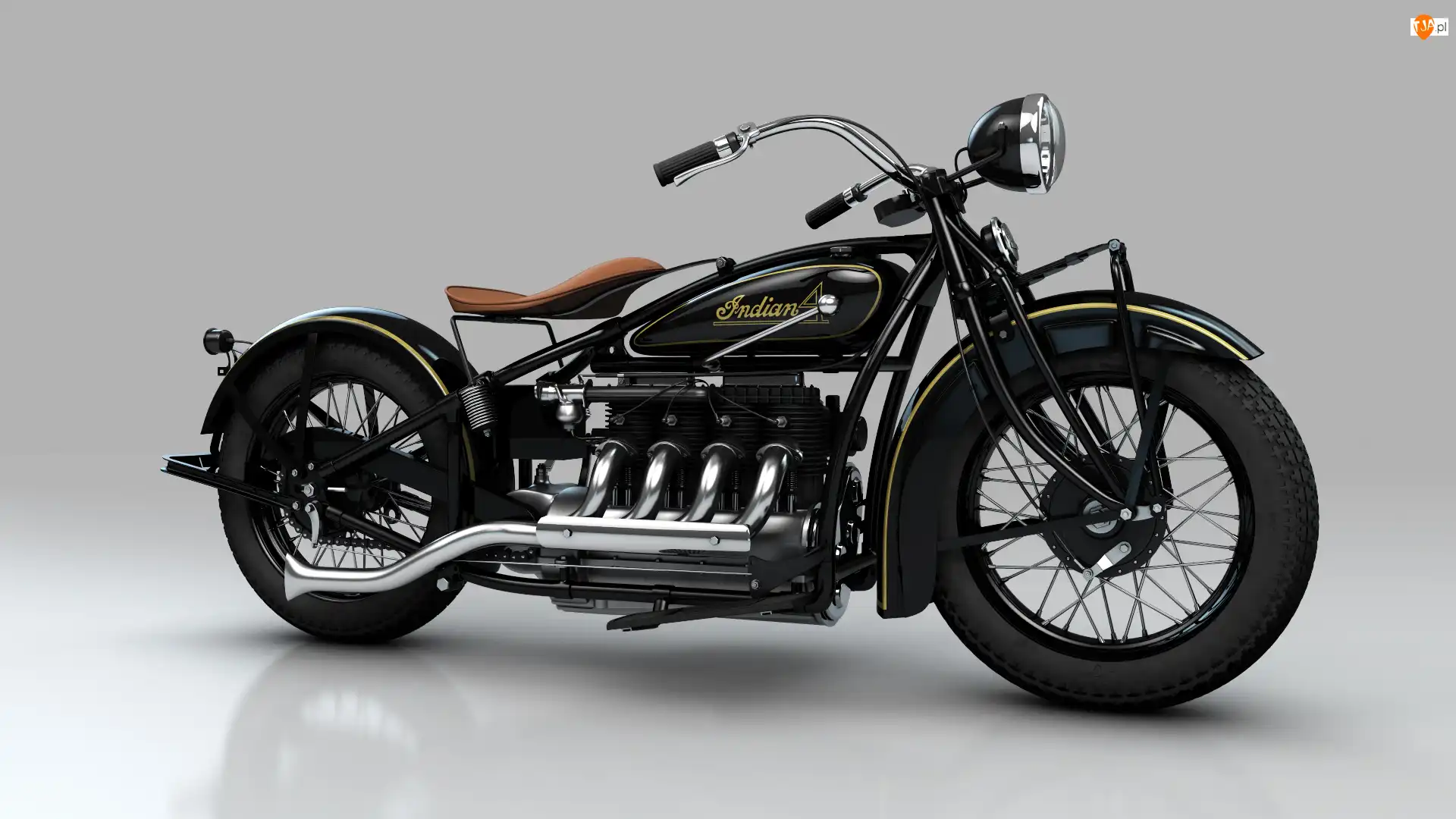 1932r, Zabytkowy, Motocykl, Indian Four