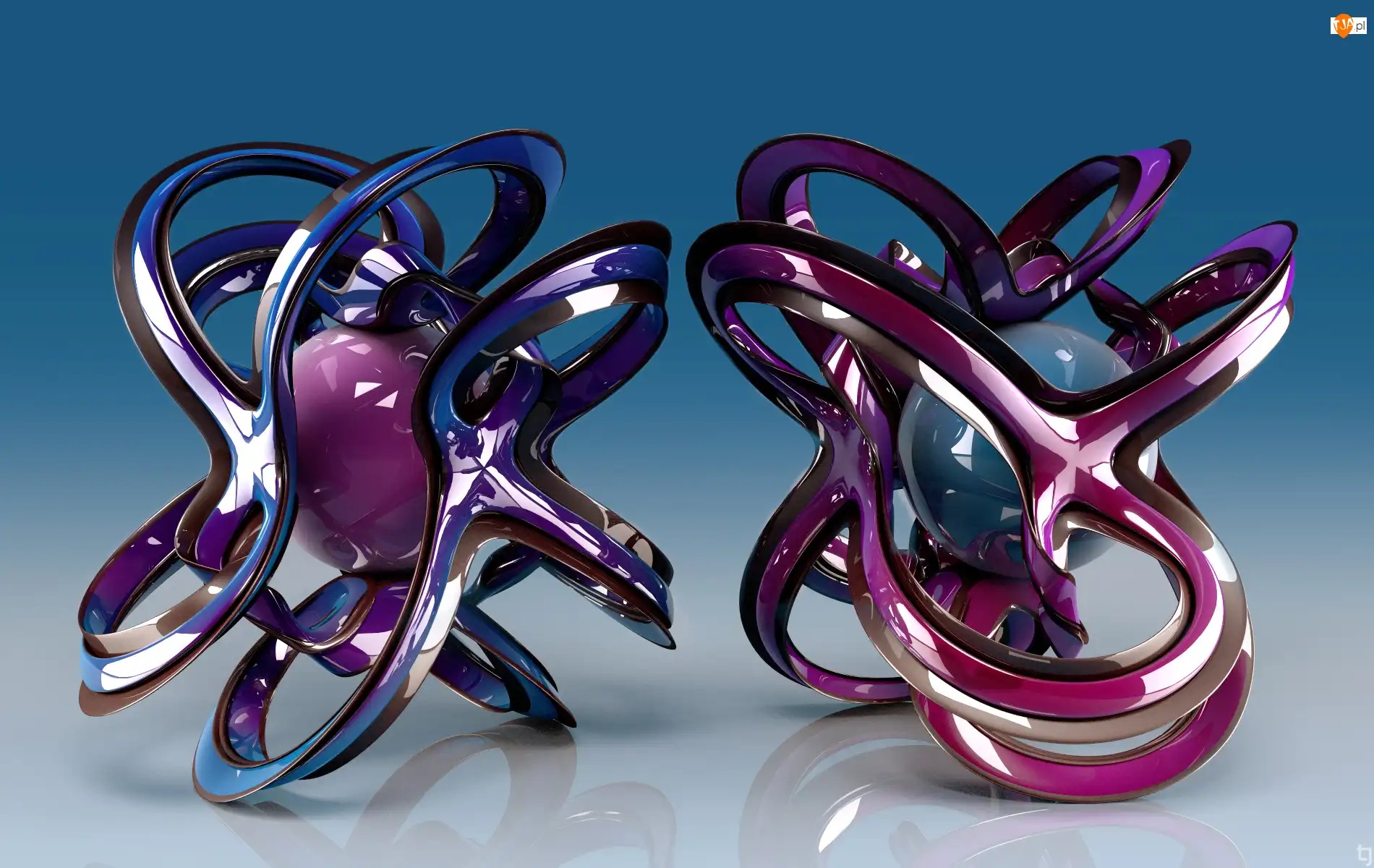 Żelowanie, Fioletowa, Grafika 3D, Wektorowa