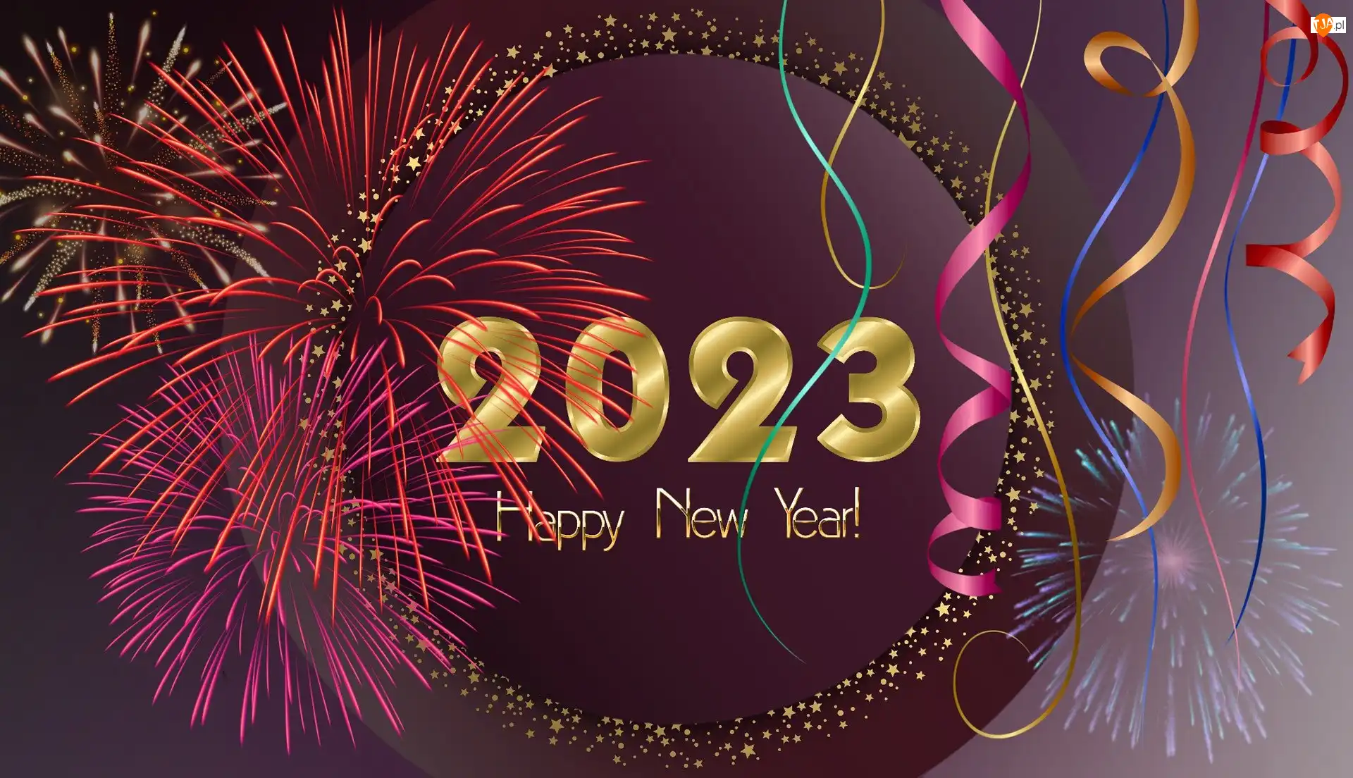 Nowy Rok, 2023, Szczęśliwego Nowego Roku, 2D, Sylwester, Fajerwerki