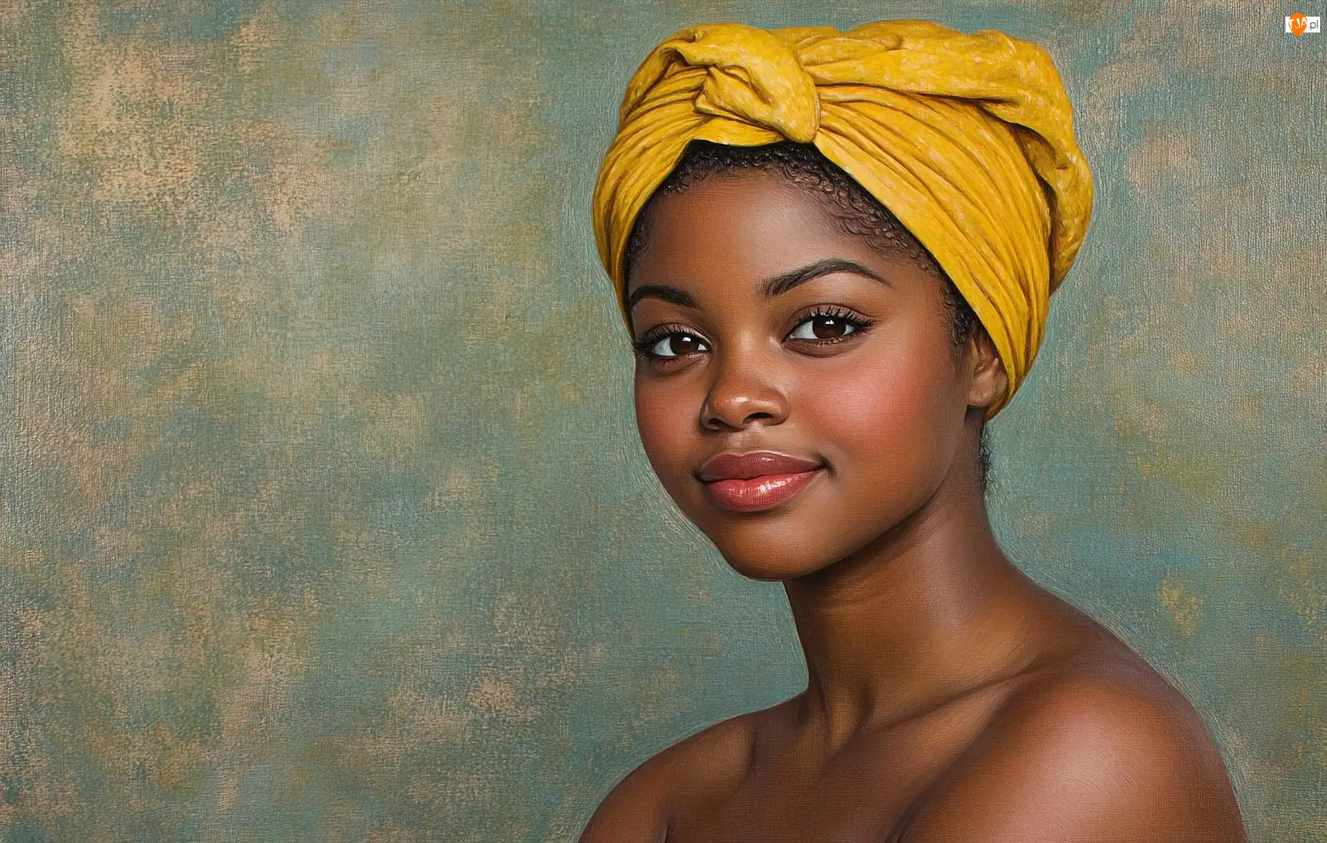 Turban, Kobieta, Żółty