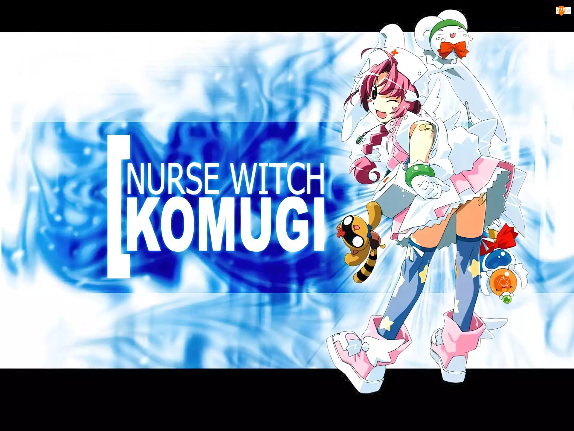 Nurse Witch Komugi, osoba, pluszak