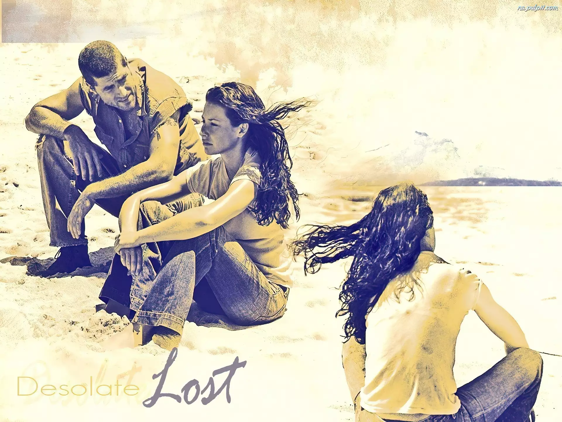 Lost, Serial, Evangeline Lilly, plaża, Zagubieni, Matthew Fox