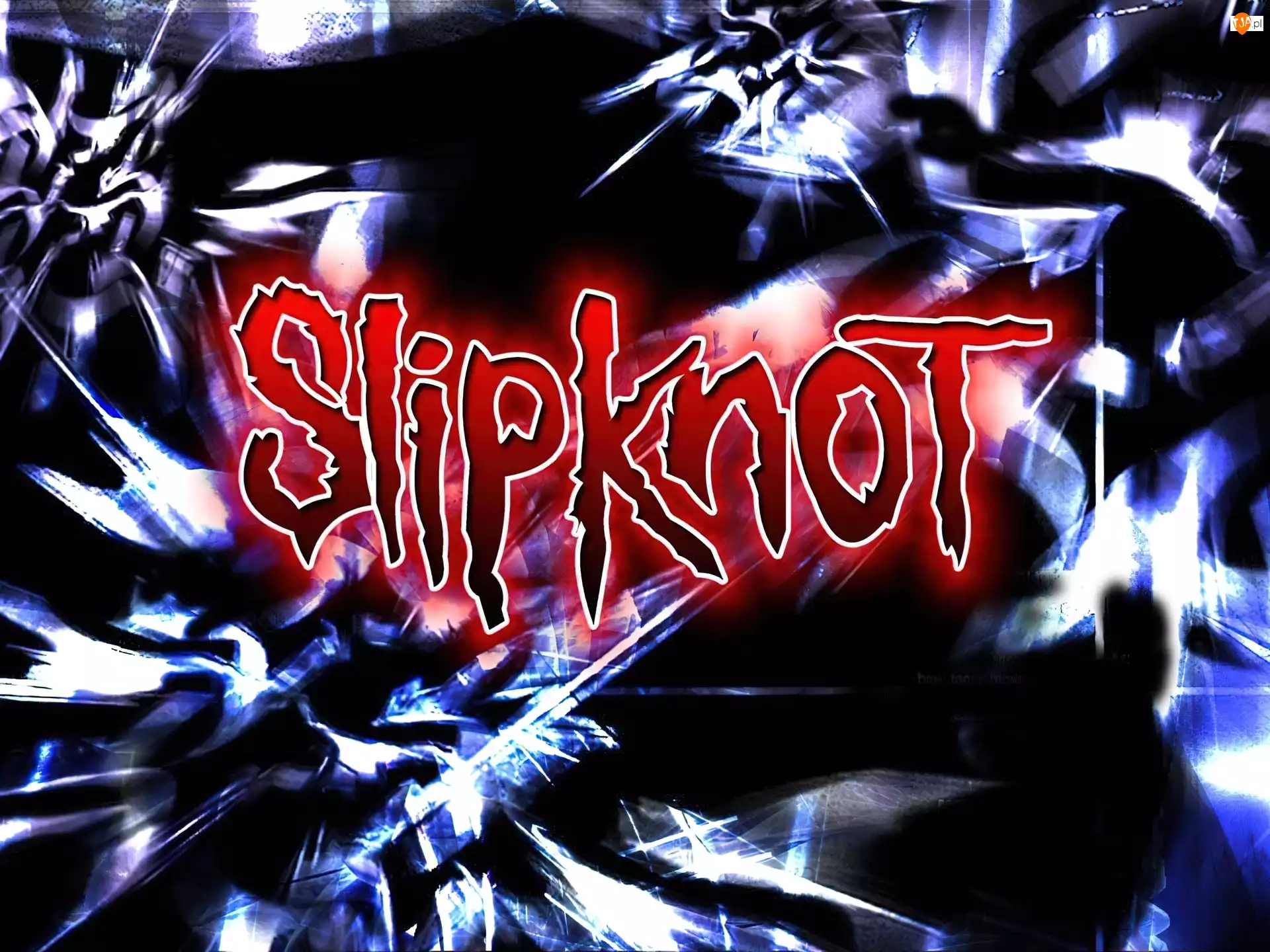 tło, Slipknot, napis