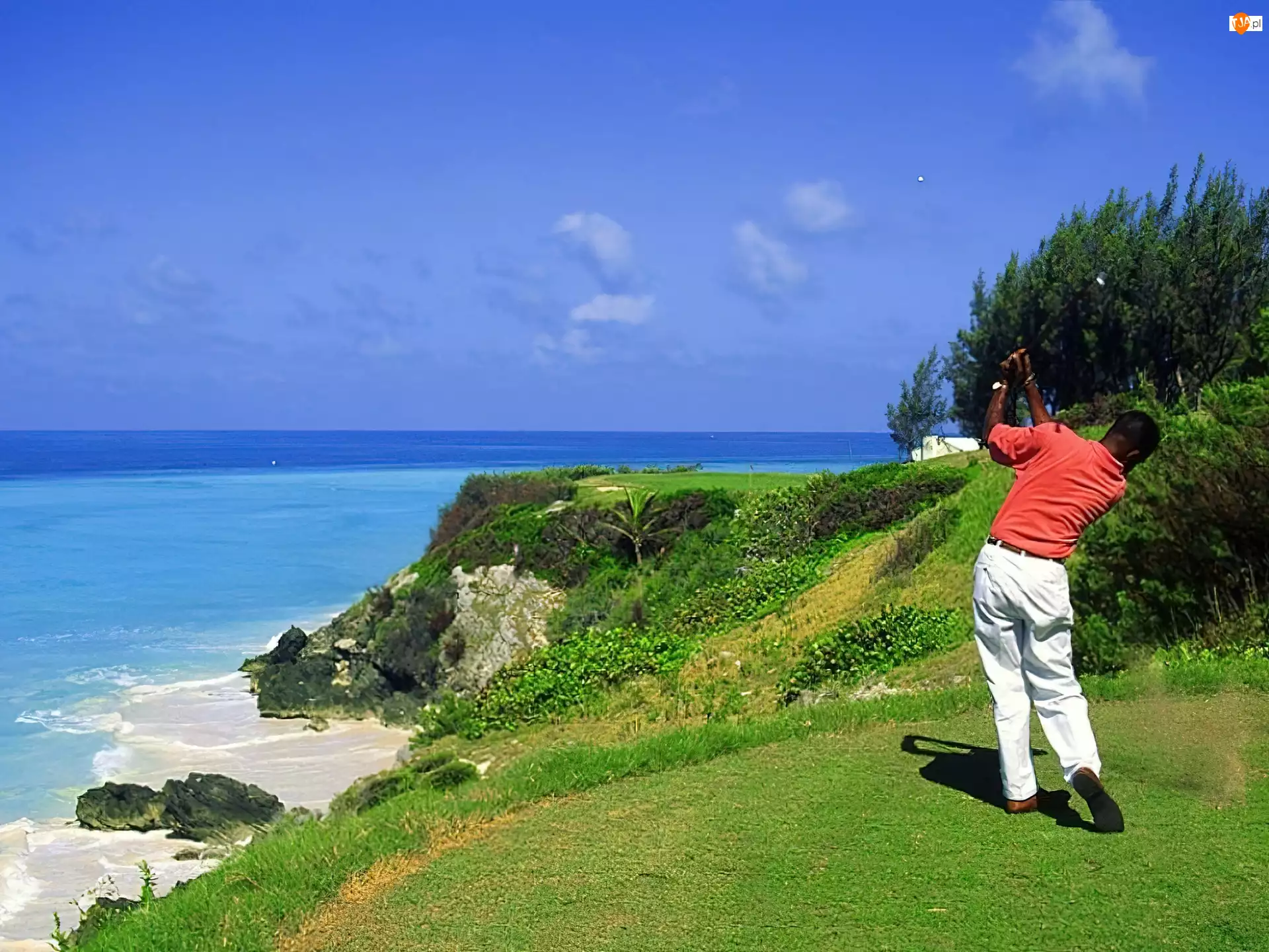 golfista, Sportowe Golf, morze