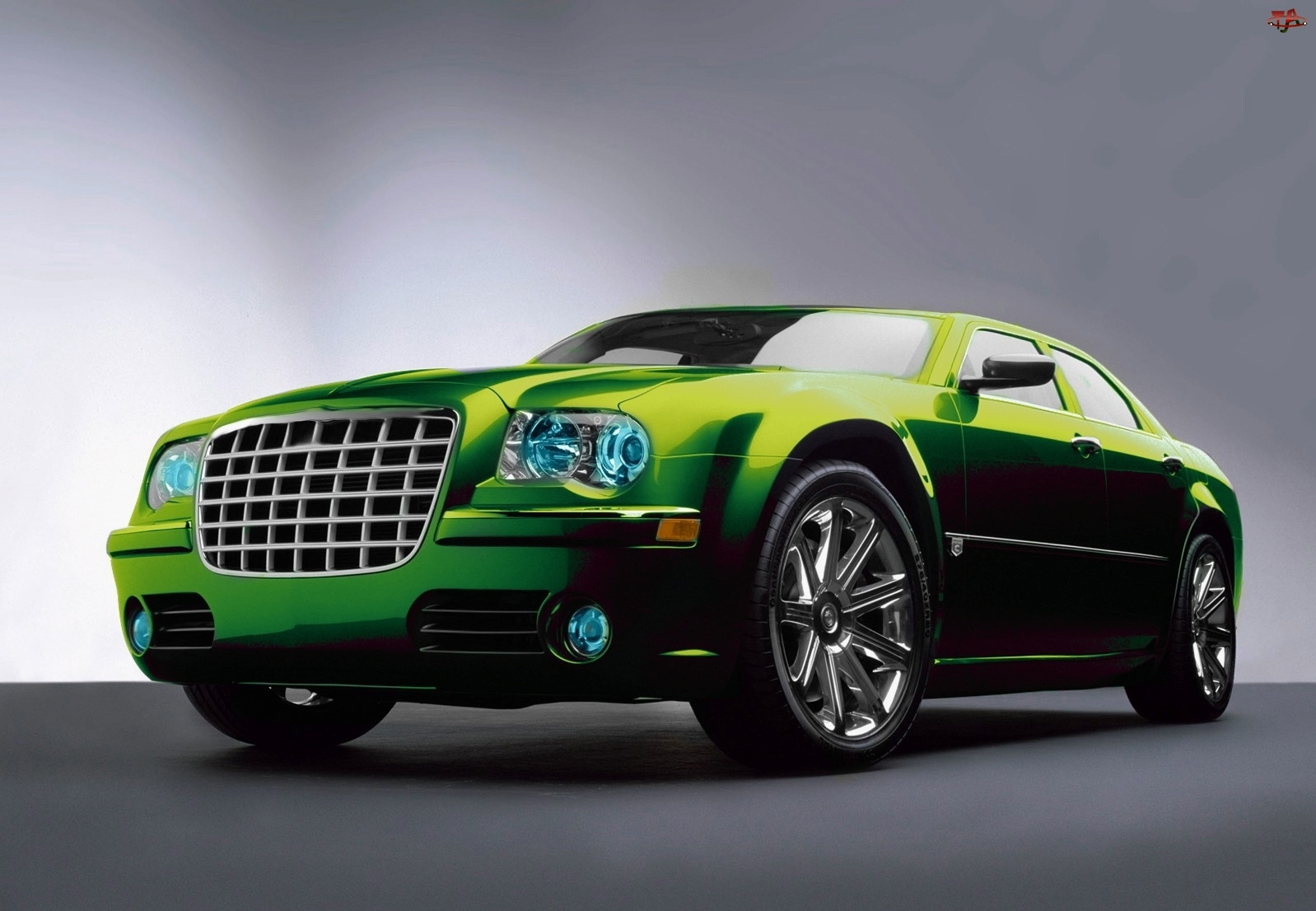 Grafika, Zielony, Chrysler 300C, Projekt