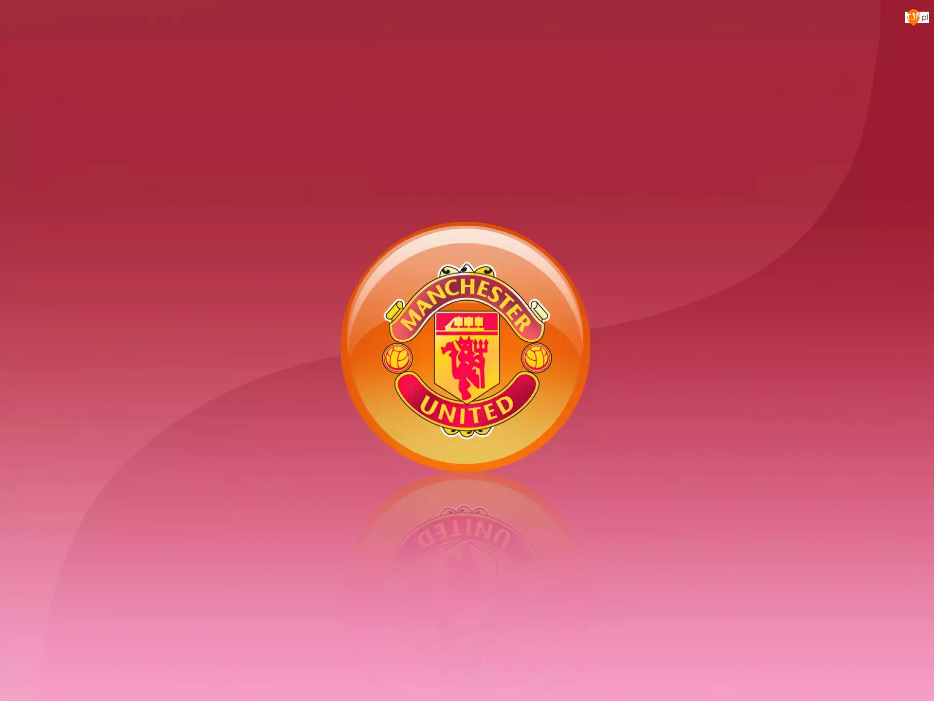 Różowy, Manchester United, Logo, Czerwony