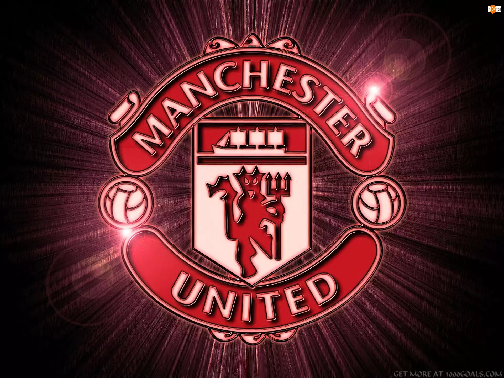 Oświetlenie, Manchester United, Herb, Czerwone