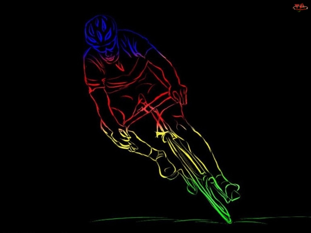 Rower, kolorowy kolarz