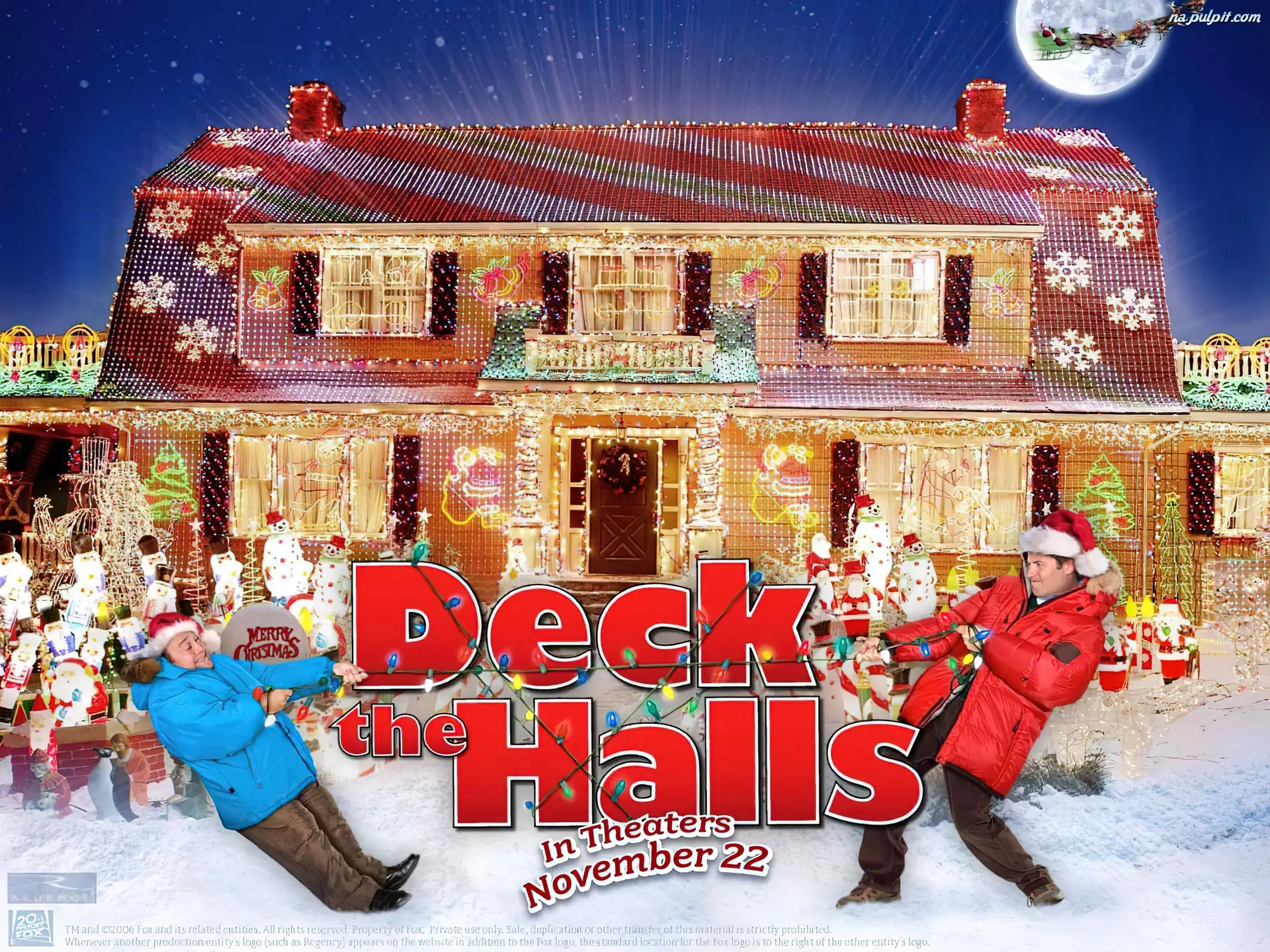 Deck The Halls, świąteczne, dom, ozdoby