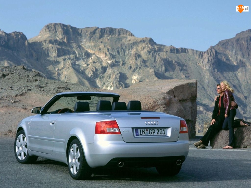 Góry, Srebrny, Audi A4, Cabrio