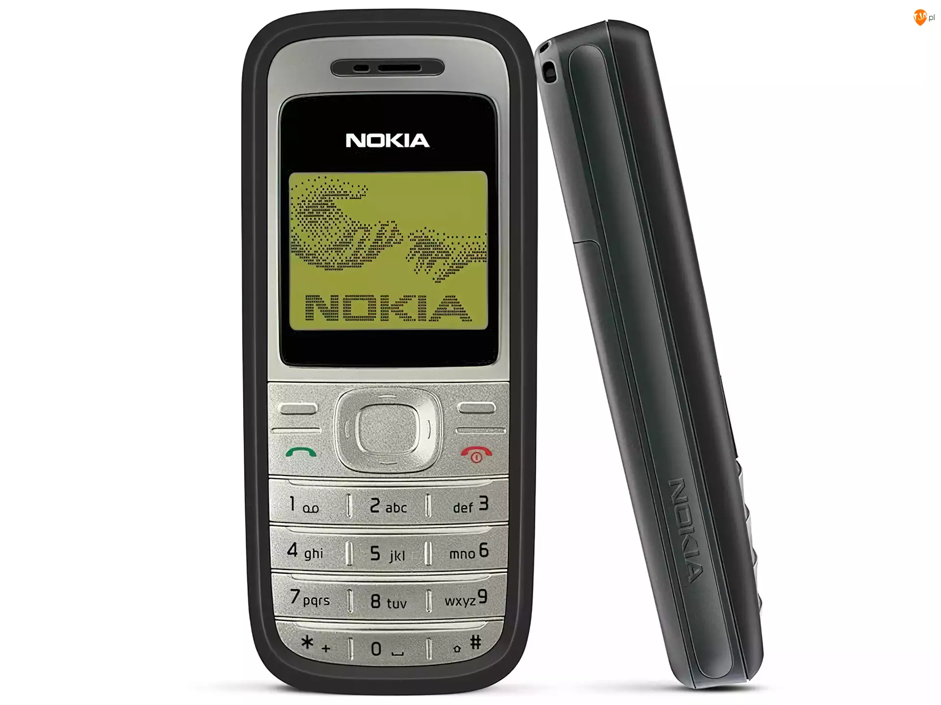 Nokia 1200, Bok, Czerna, Srebrna