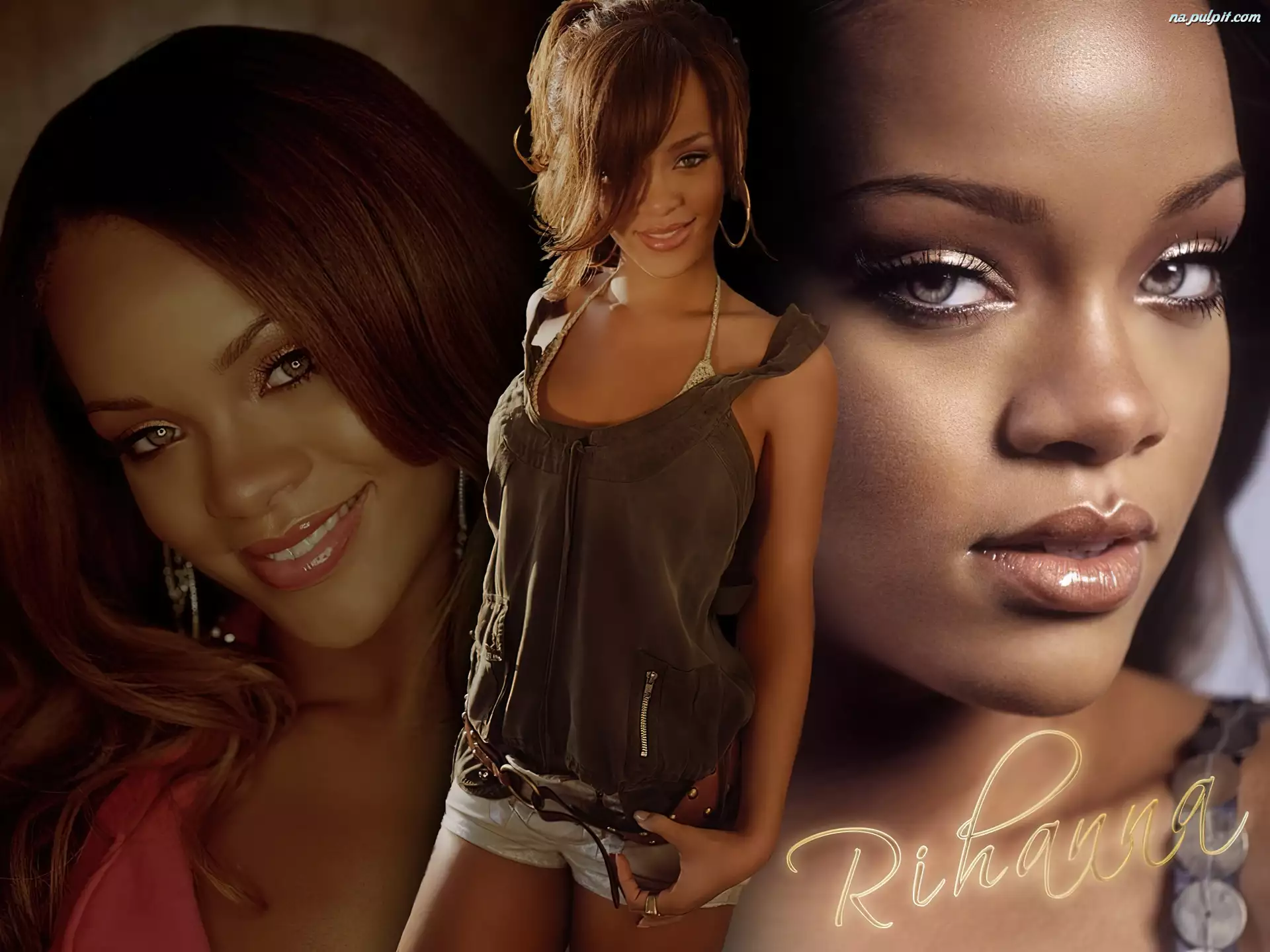 Robyn Rihanna Fenty, Usta, Duże, Oczy