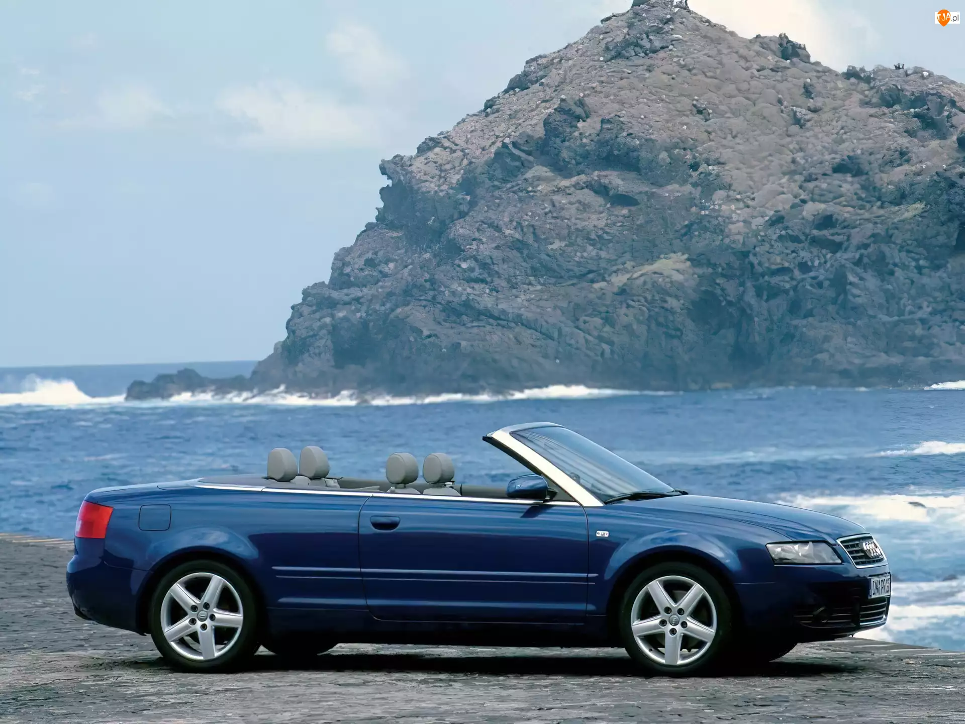 Cabrio, Niebieski, Audi A4