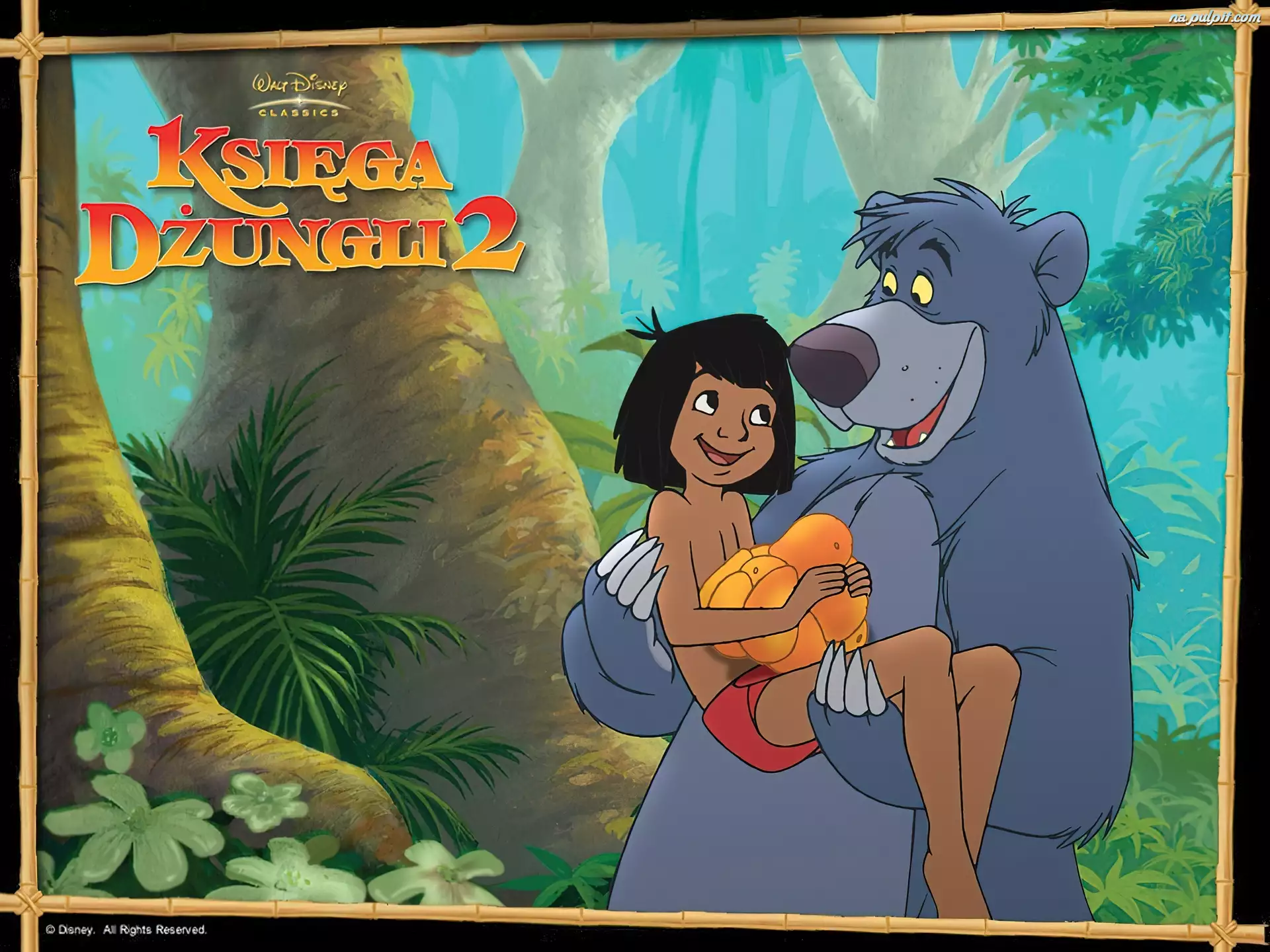 Mowgli, drzewa, Baloo, Księga Dżungli 2