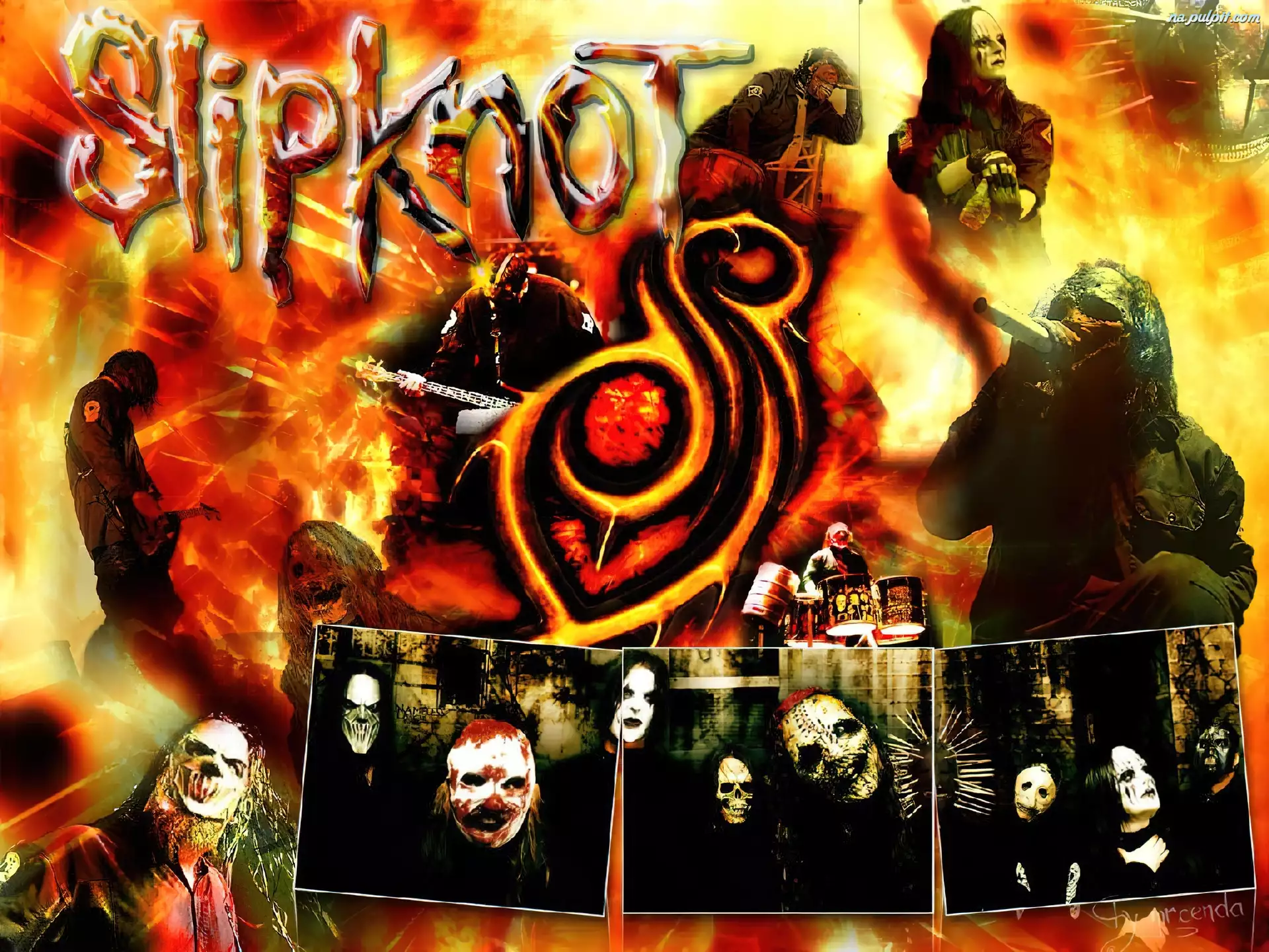 upiory, Slipknot, zespół, koncert, twarz
