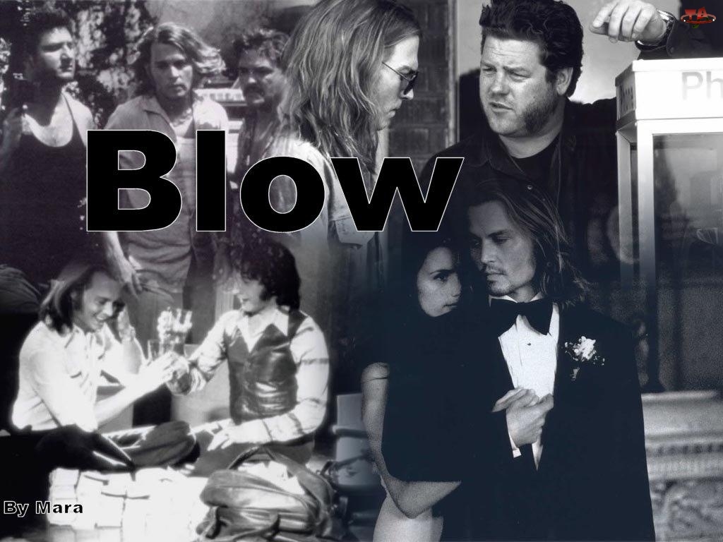 Johnny Depp, postacie, napis, Blow