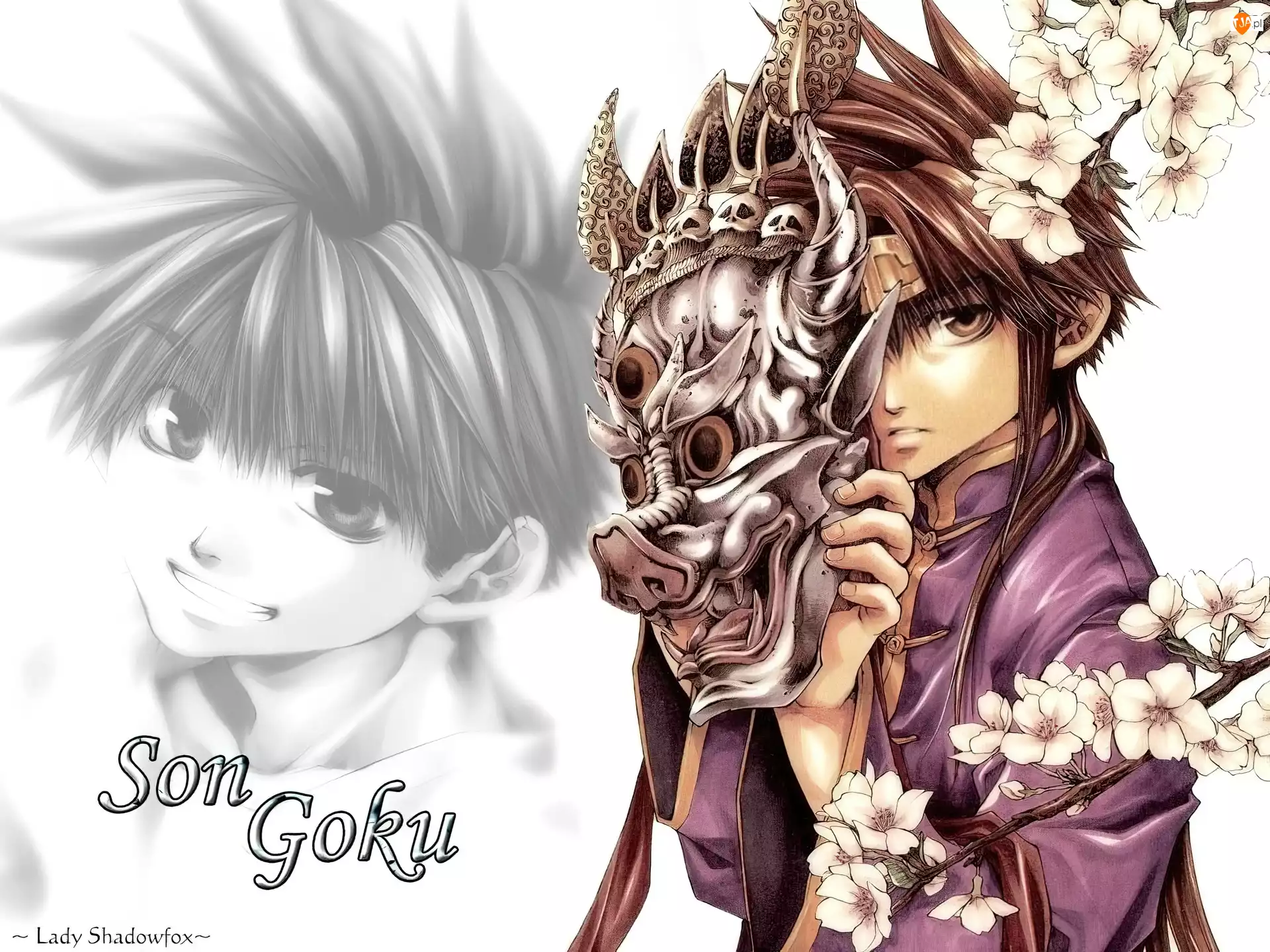 maska Maska, Saiyuki, son goku, kwiaty