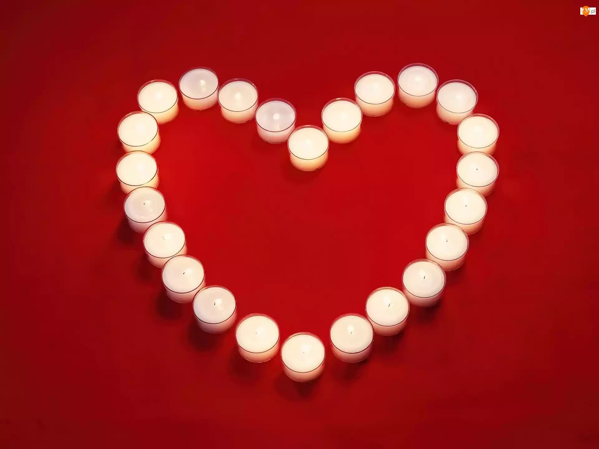 Świeczki, Walentynki, Serce