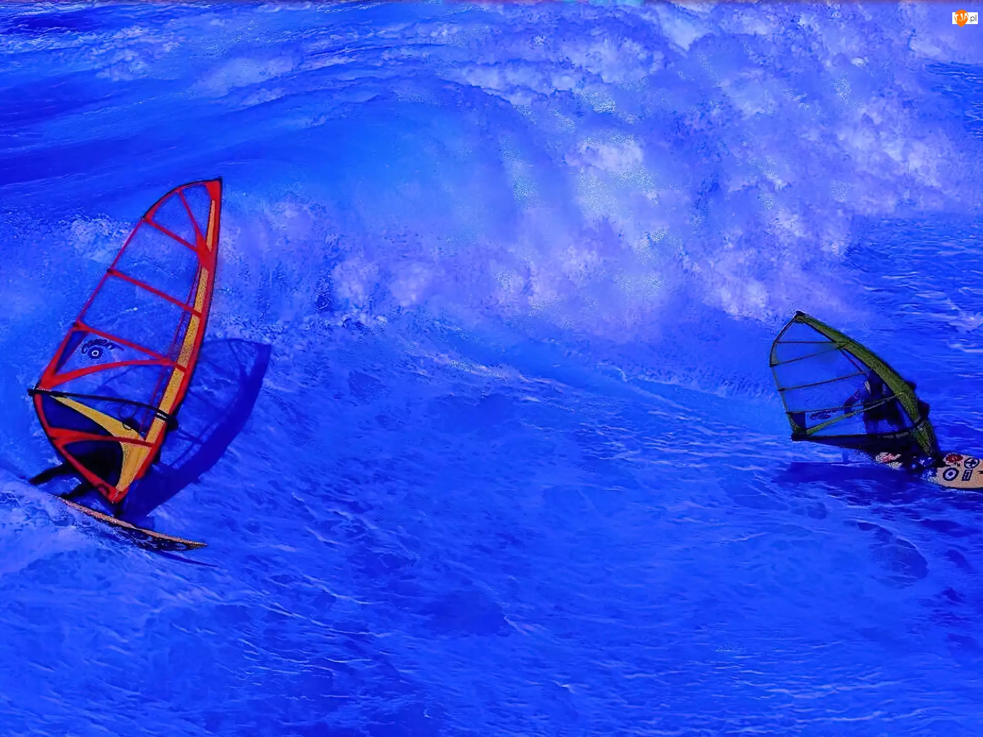 dwaj surferzy, Windsurfing