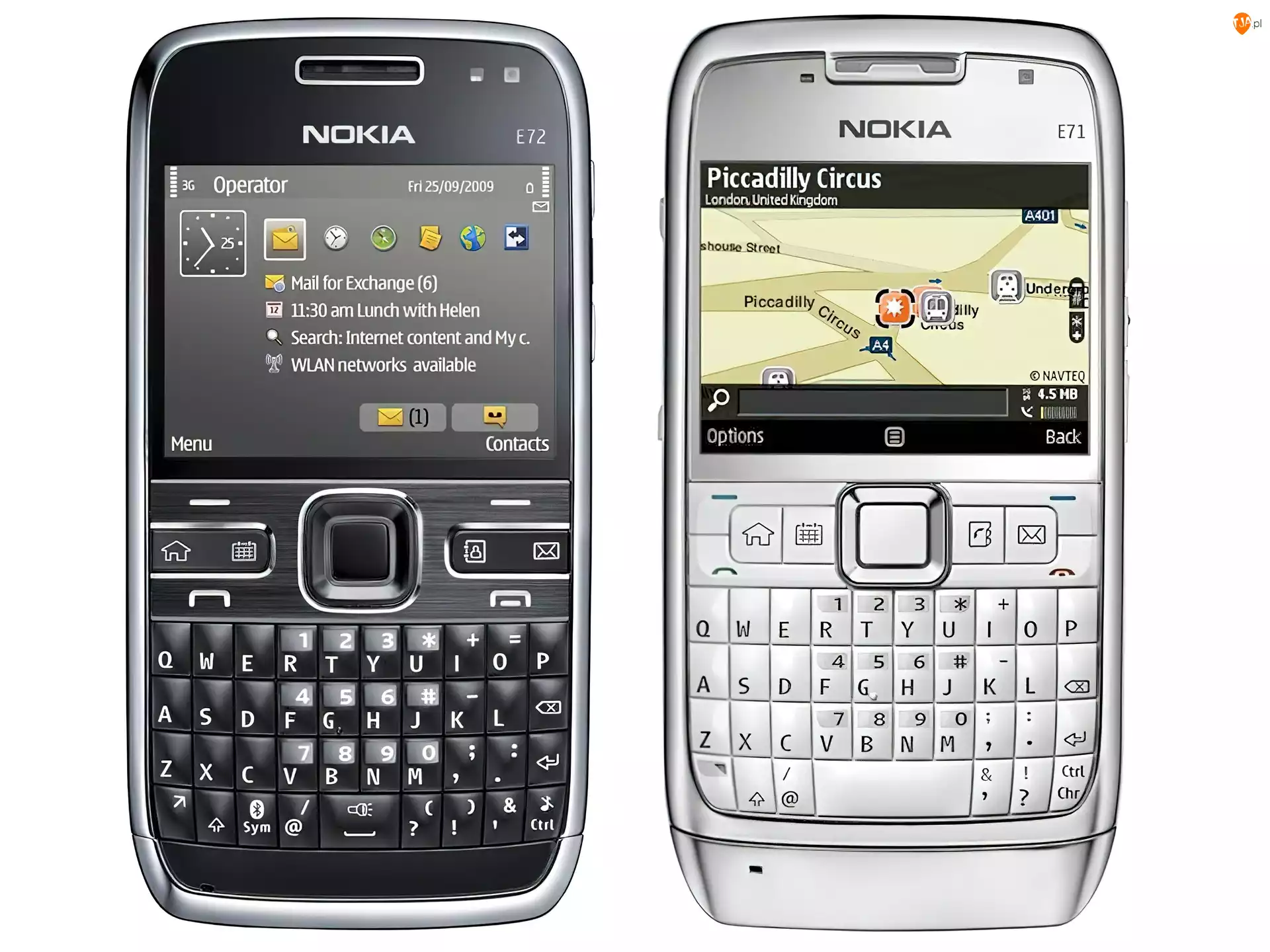 Nokia E72, Srebrna Nokia E71, Czarna, Nokia e71