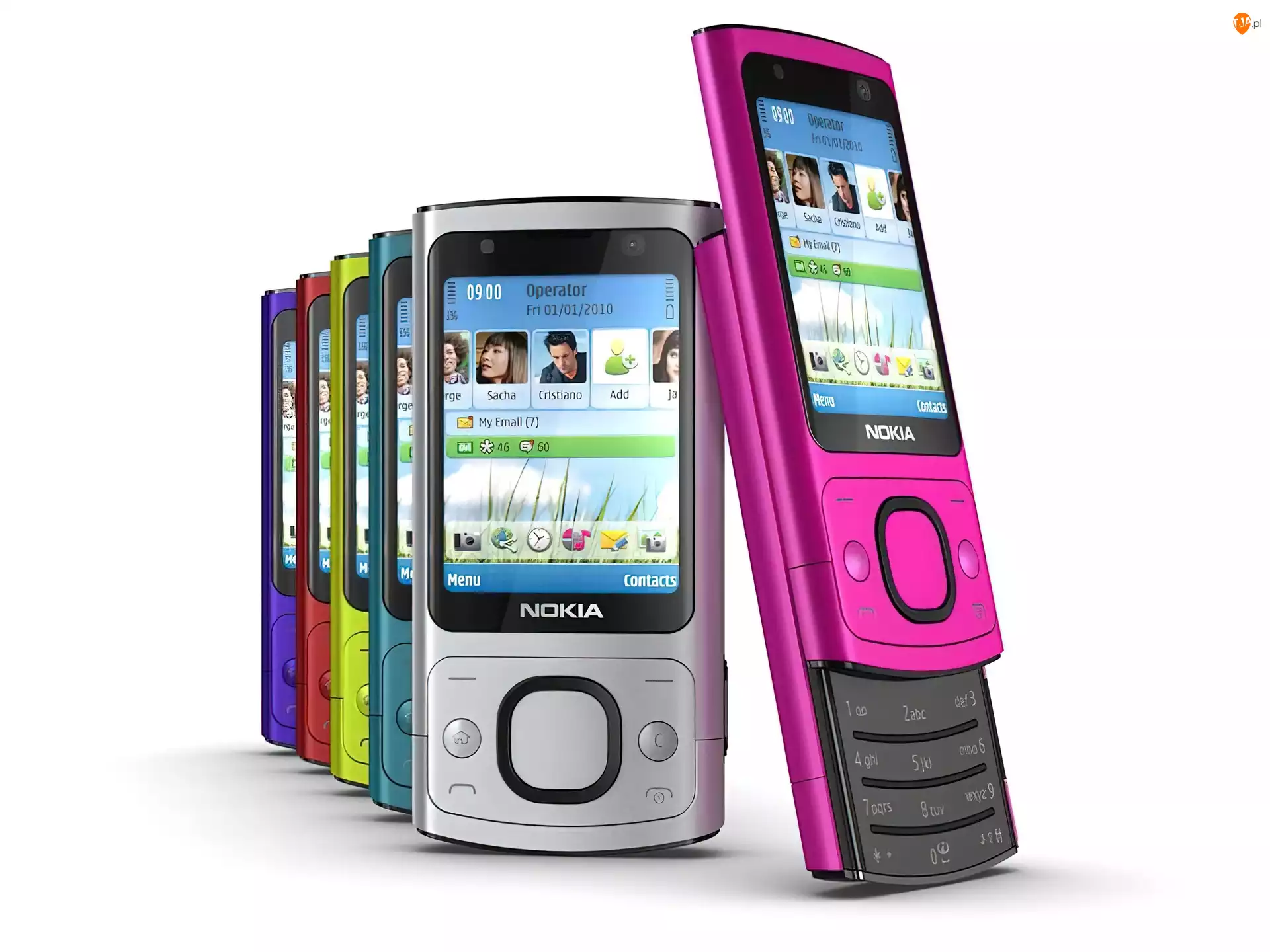 Nokia 6700 slide, Kolory, Przód, Różne